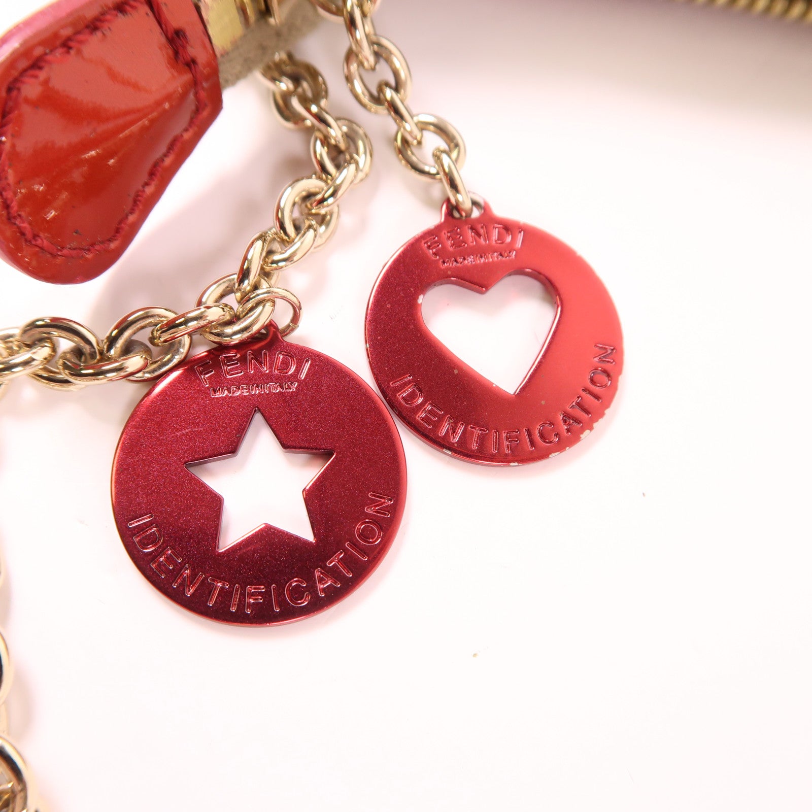 FENDI 帆布Zucchino Chain Pouch鏈帶手拿包