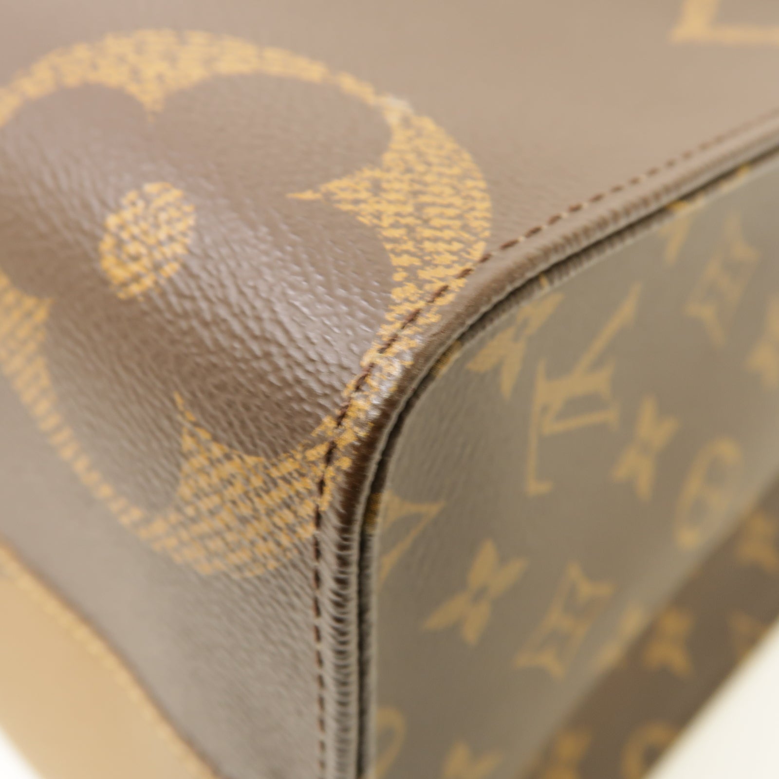 LOUIS VUITTON 【激減優惠】Monogram/Monogram Reverse On The Go MM金扣手挽肩背兩用袋啡色