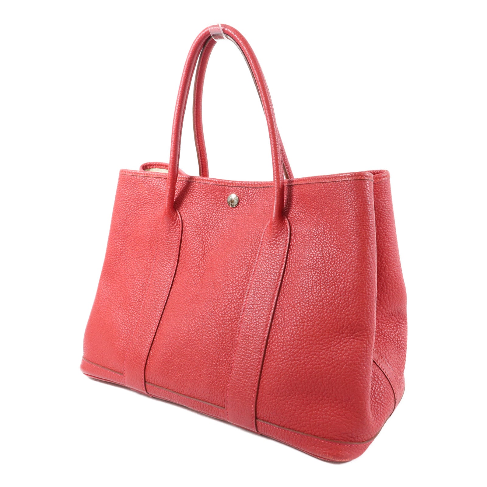HERMES Negonda皮革Garden Party PM手挽袋Rouge Casaque