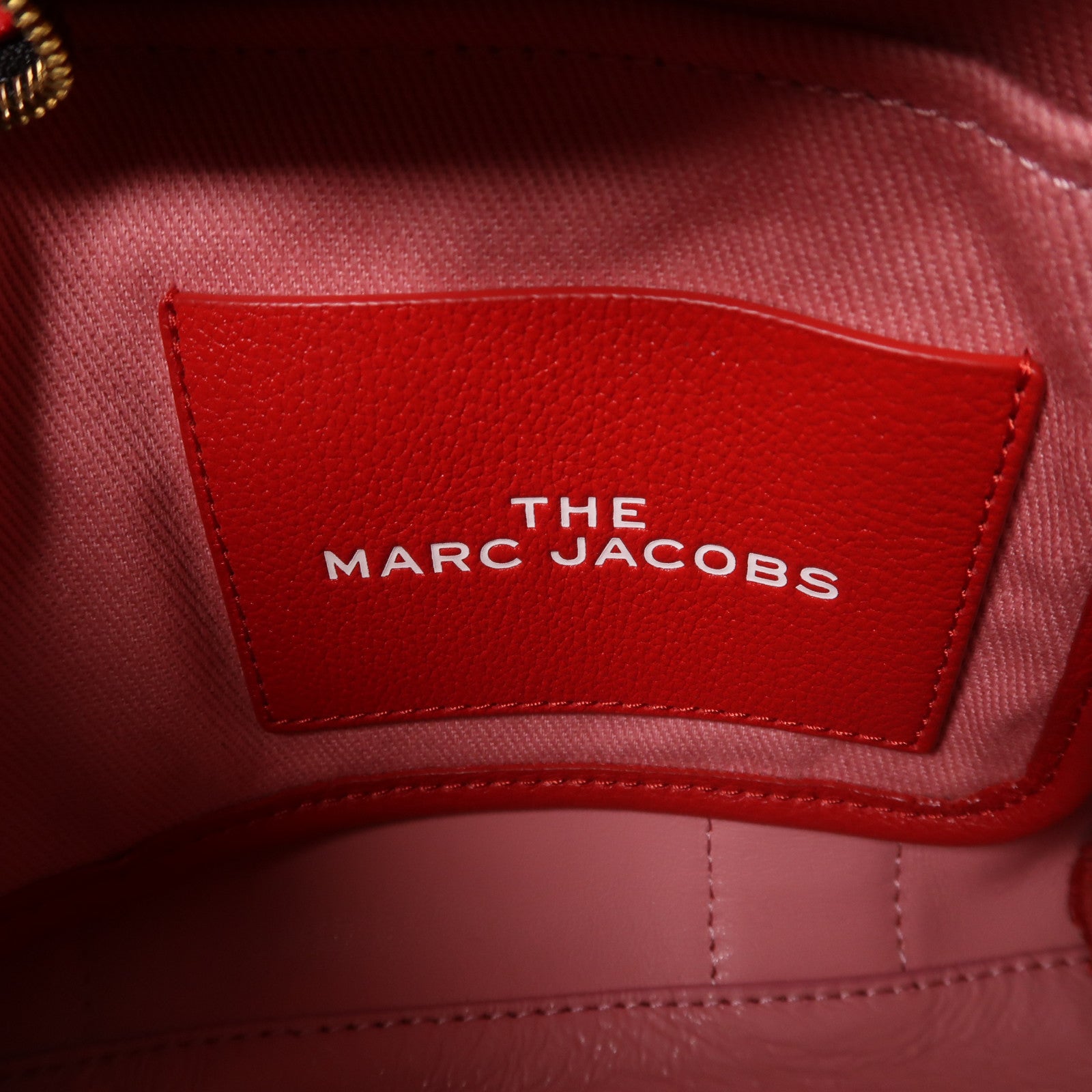 MARC JACOBS 皮革2 Way Shoulder金扣手挽肩背兩用袋紅色