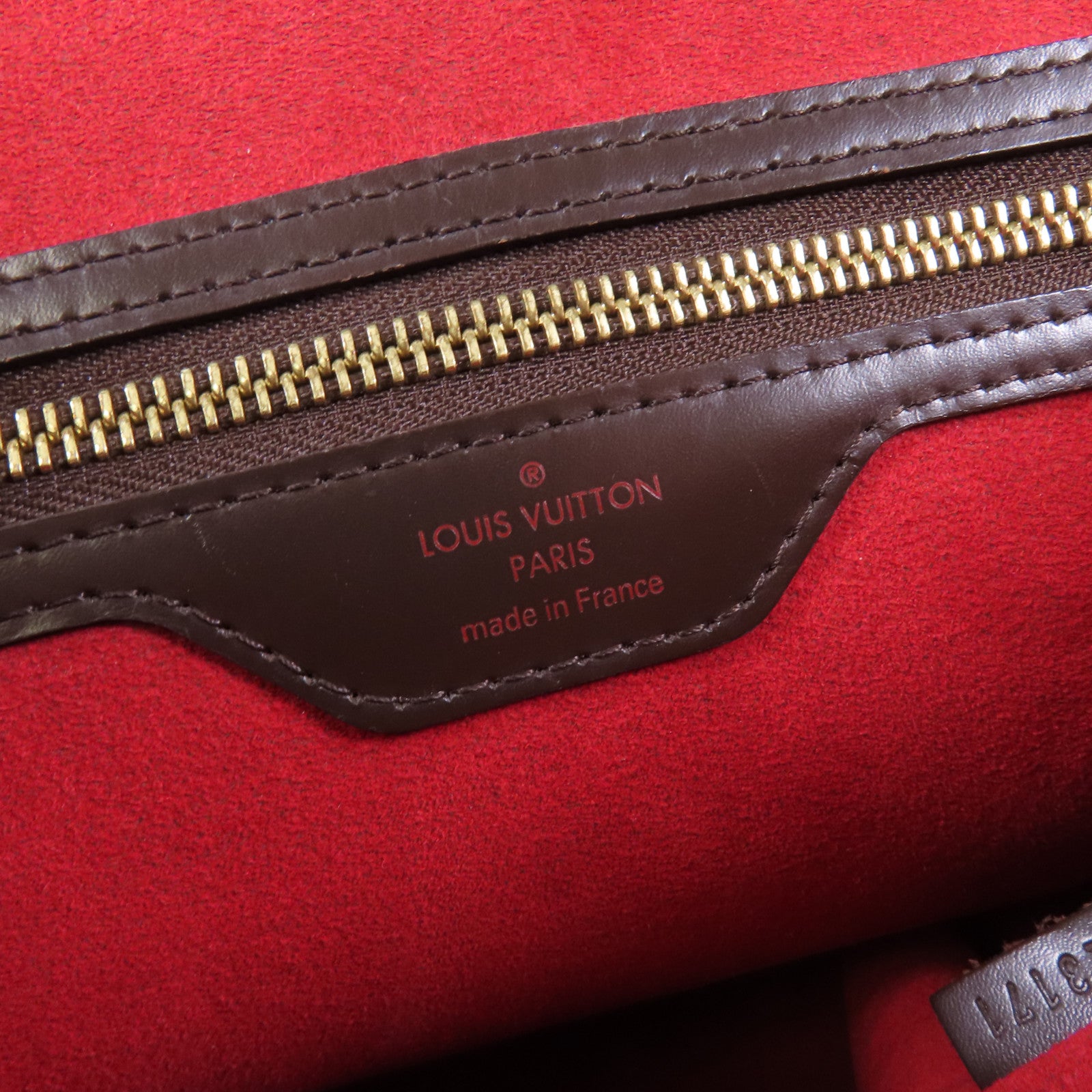 LOUIS VUITTON Damier Bergamo MM金扣手挽肩背兩用袋