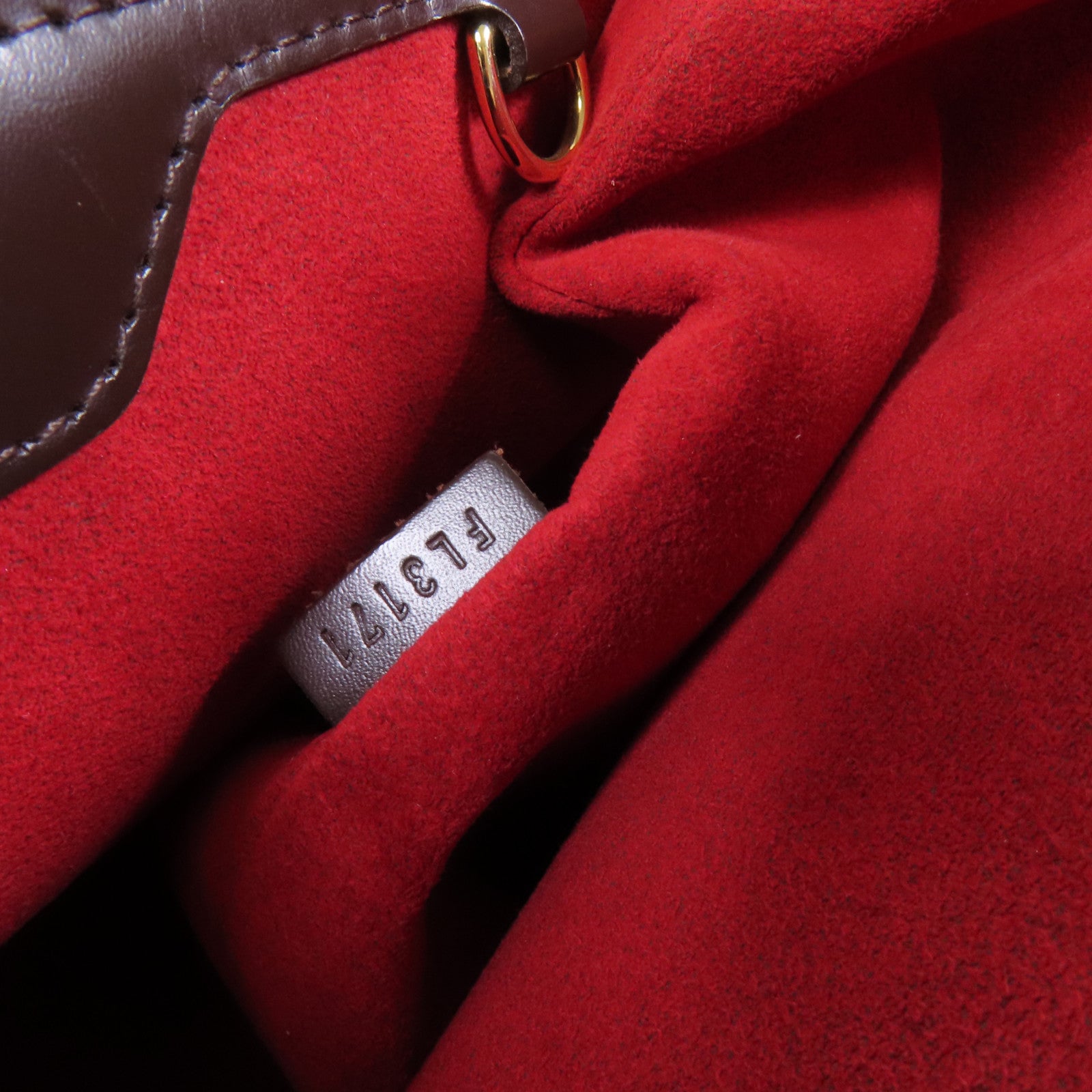 LOUIS VUITTON Damier Bergamo MM金扣手挽肩背兩用袋