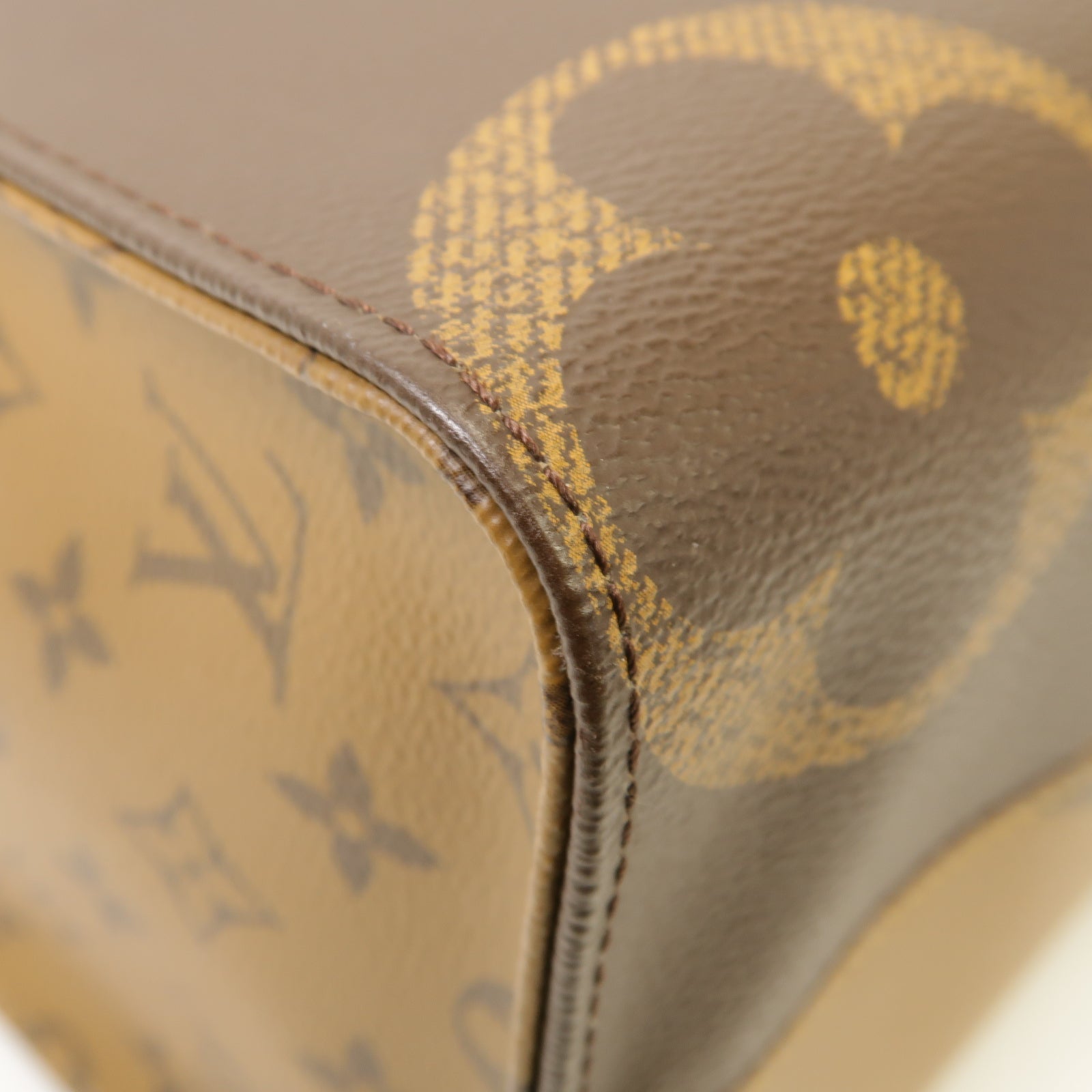 LOUIS VUITTON 【激減優惠】Monogram/Monogram Reverse On The Go MM金扣手挽肩背兩用袋啡色