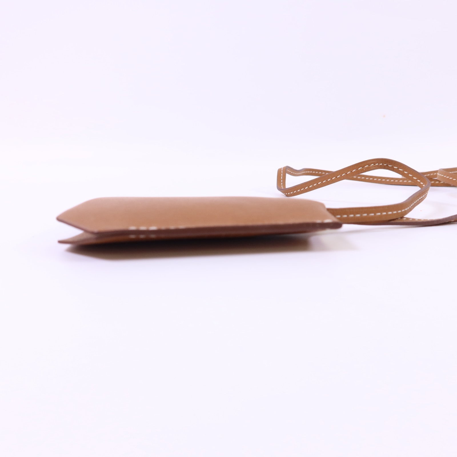 HERMES Barenia皮革Clochette項鍊Gold