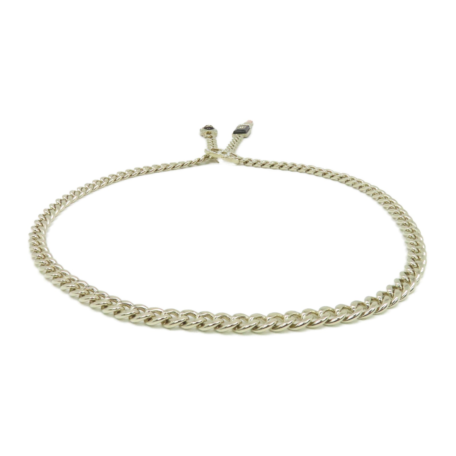 CHANEL 【激減優惠】金屬Fancy Belt金扣皮帶金色