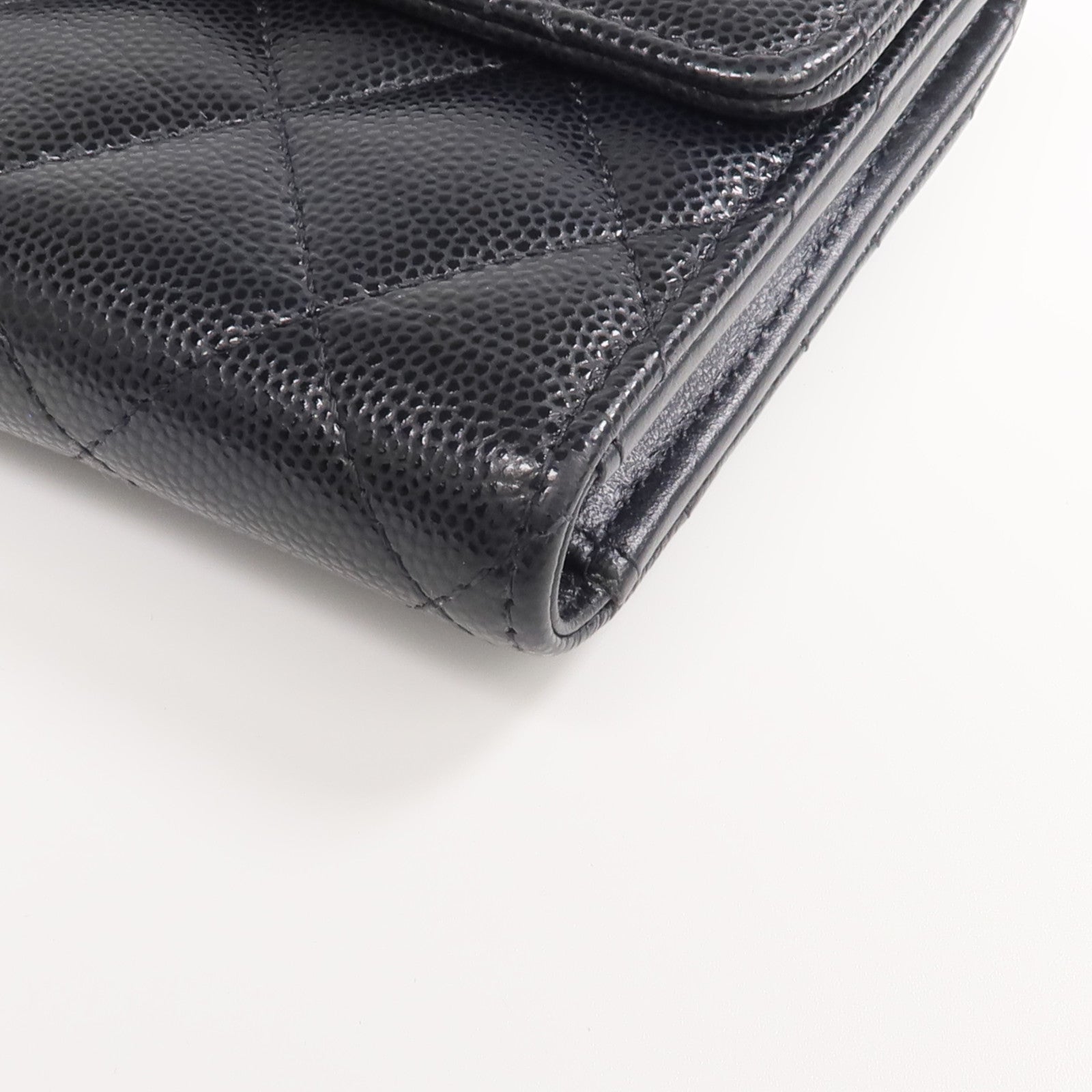 CHANEL 牛皮皮革Wallet金扣錢包