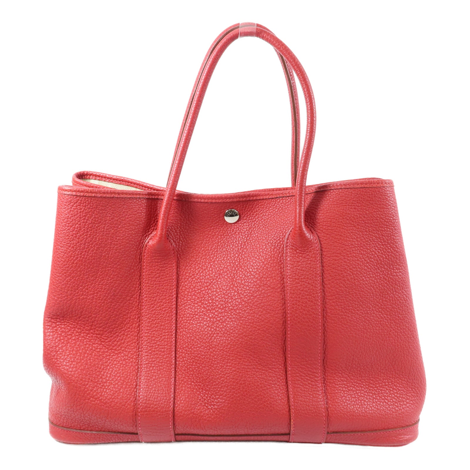 HERMES Negonda皮革Garden Party PM手挽袋Rouge Casaque