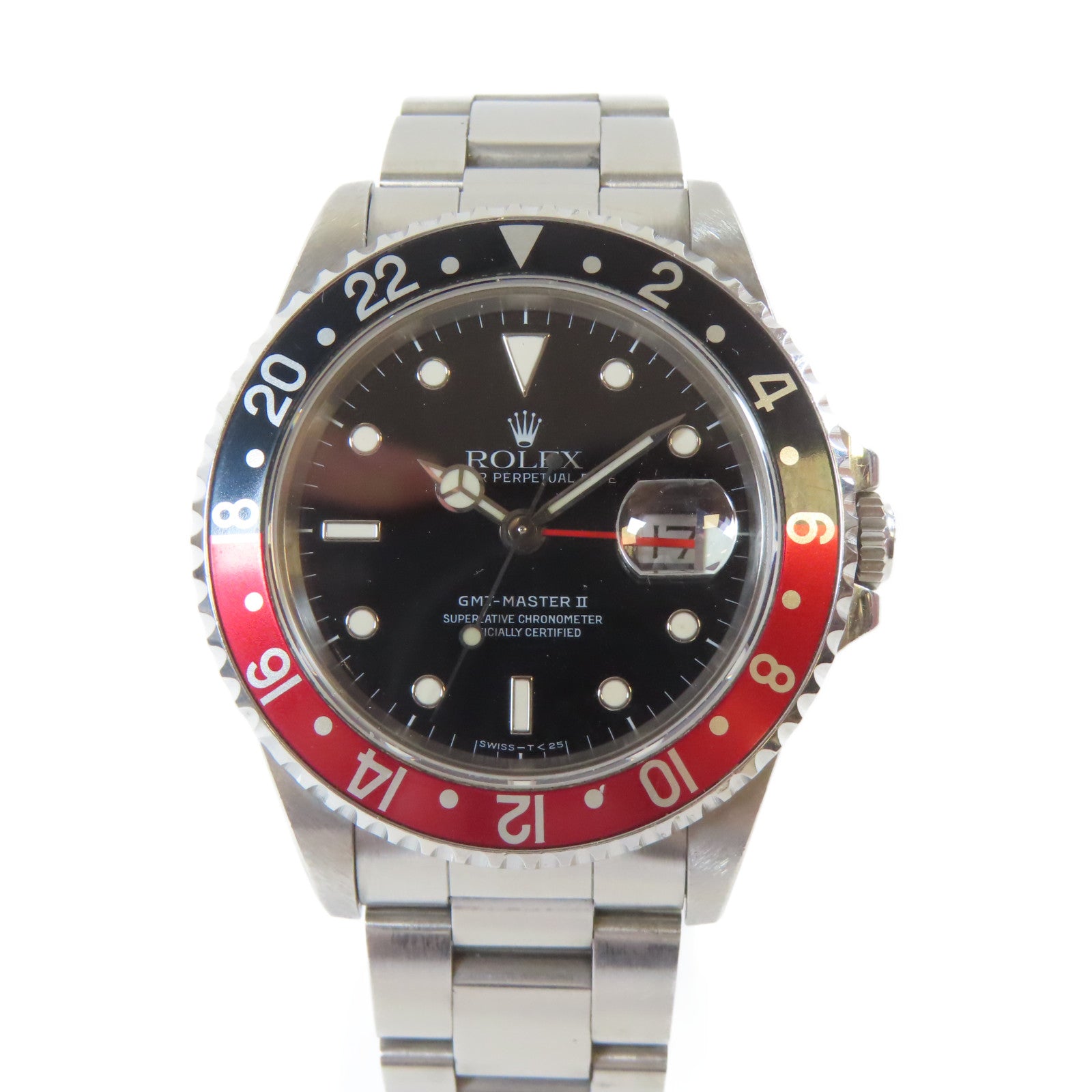 ROLEX 不鏽鋼GMT MasterⅡ Automatic自動機芯手錶黑色#17.5cm