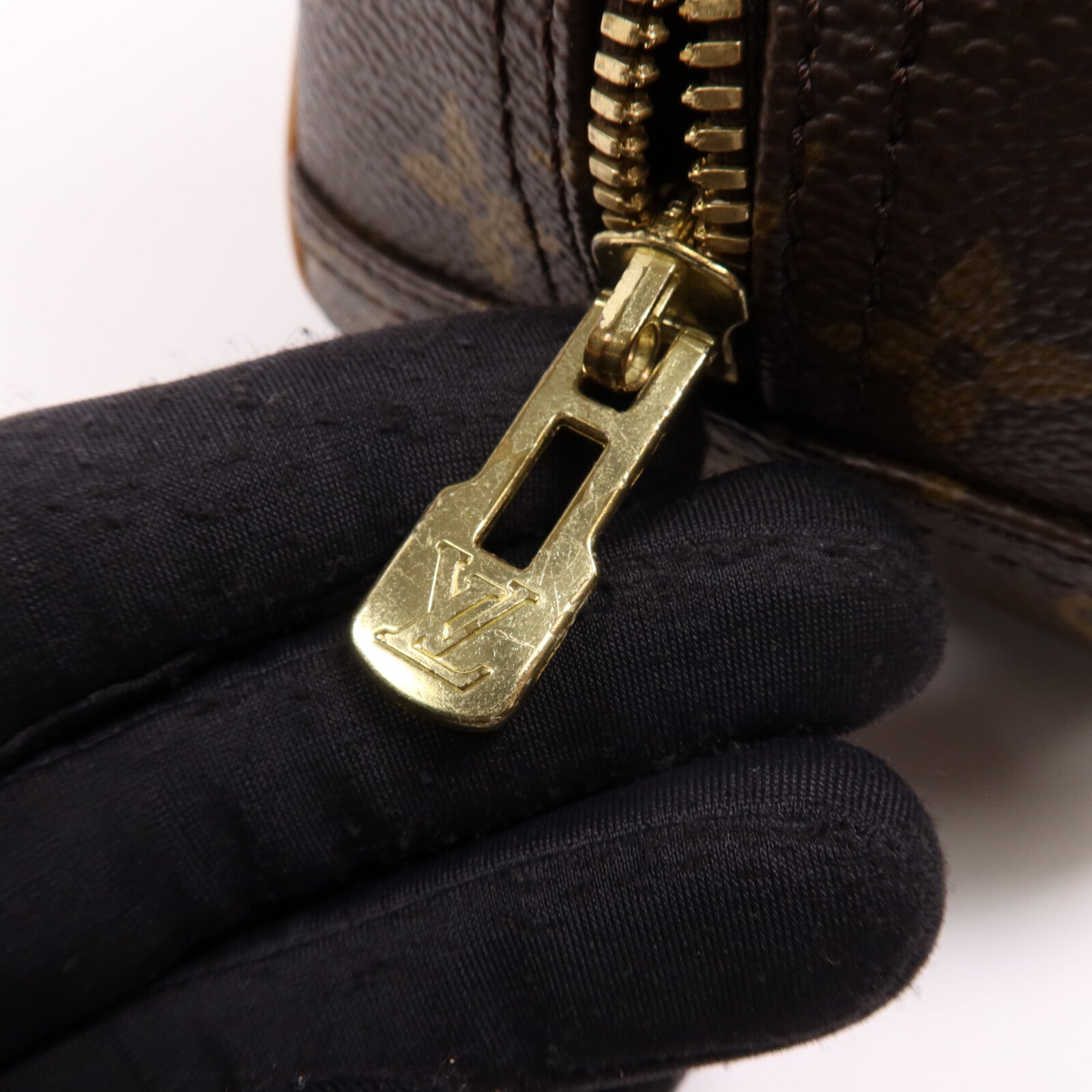 LOUIS VUITTON 【激減優惠】Monogram Trouville PM金扣手挽袋