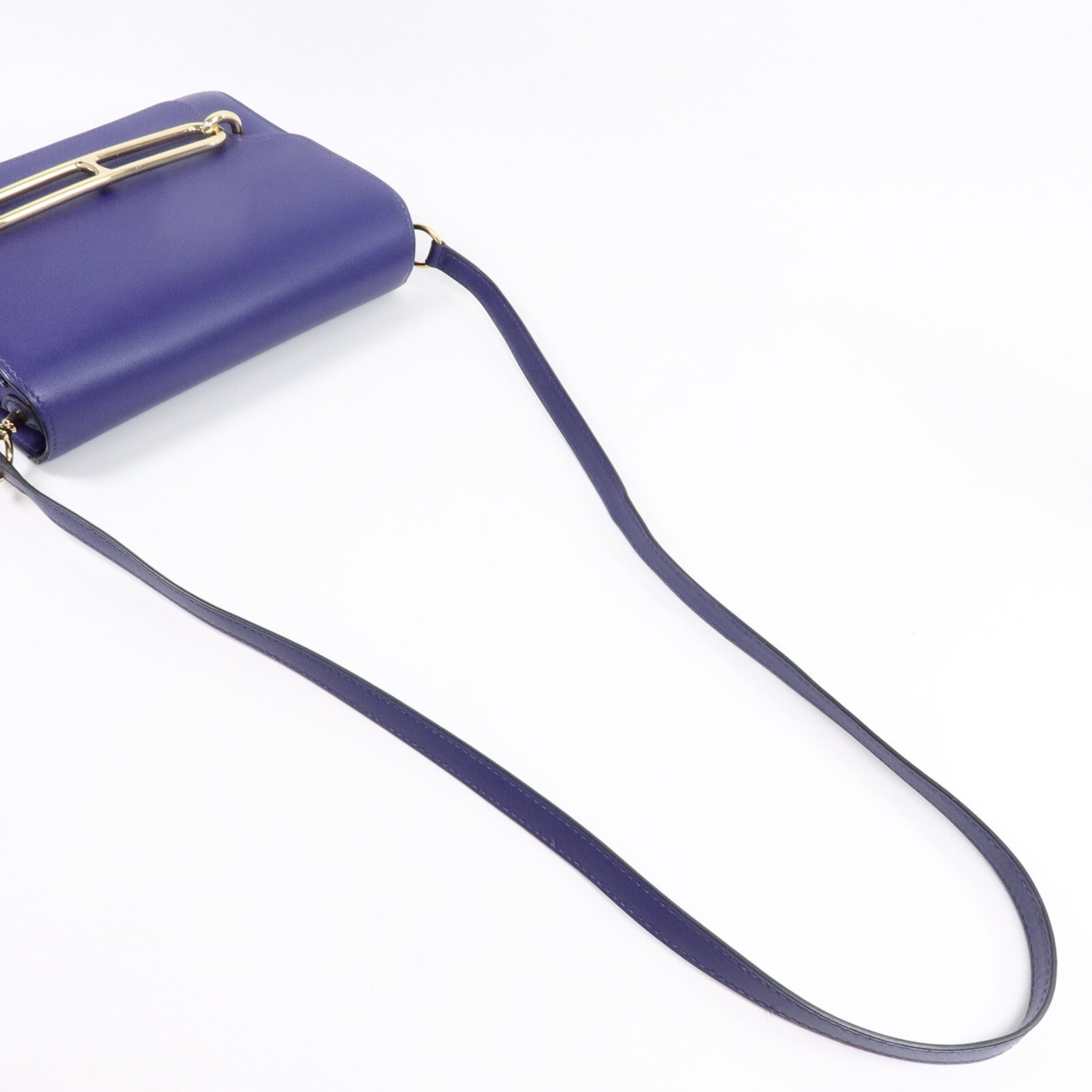 HERMES Evercolor皮革Roulis 23肩背袋Bleu Encre