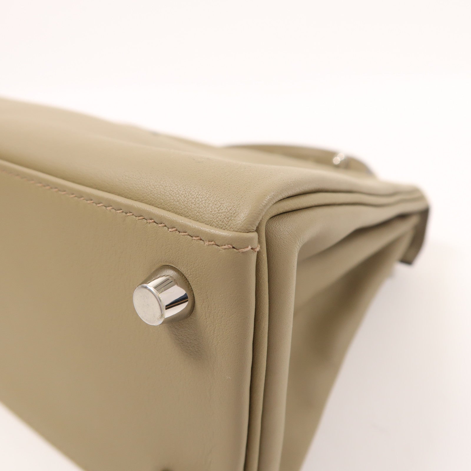 HERMES Swift皮革Kelly 25銀扣手挽肩背兩用袋