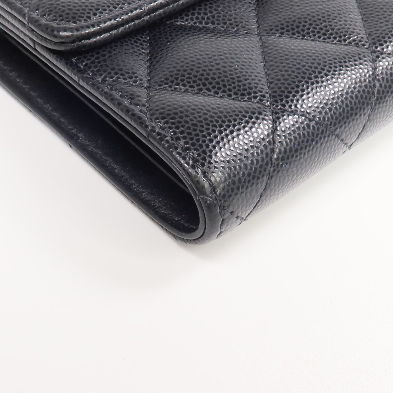 CHANEL 牛皮皮革Wallet金扣錢包