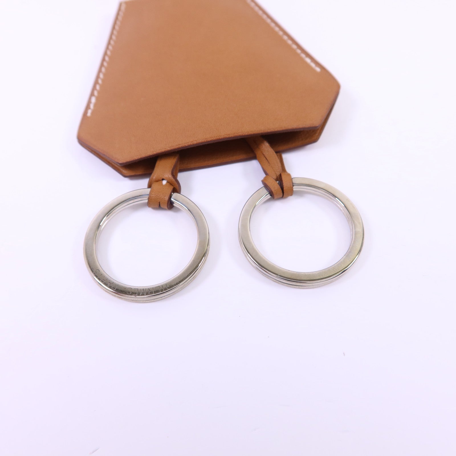 HERMES Barenia皮革Clochette項鍊Gold