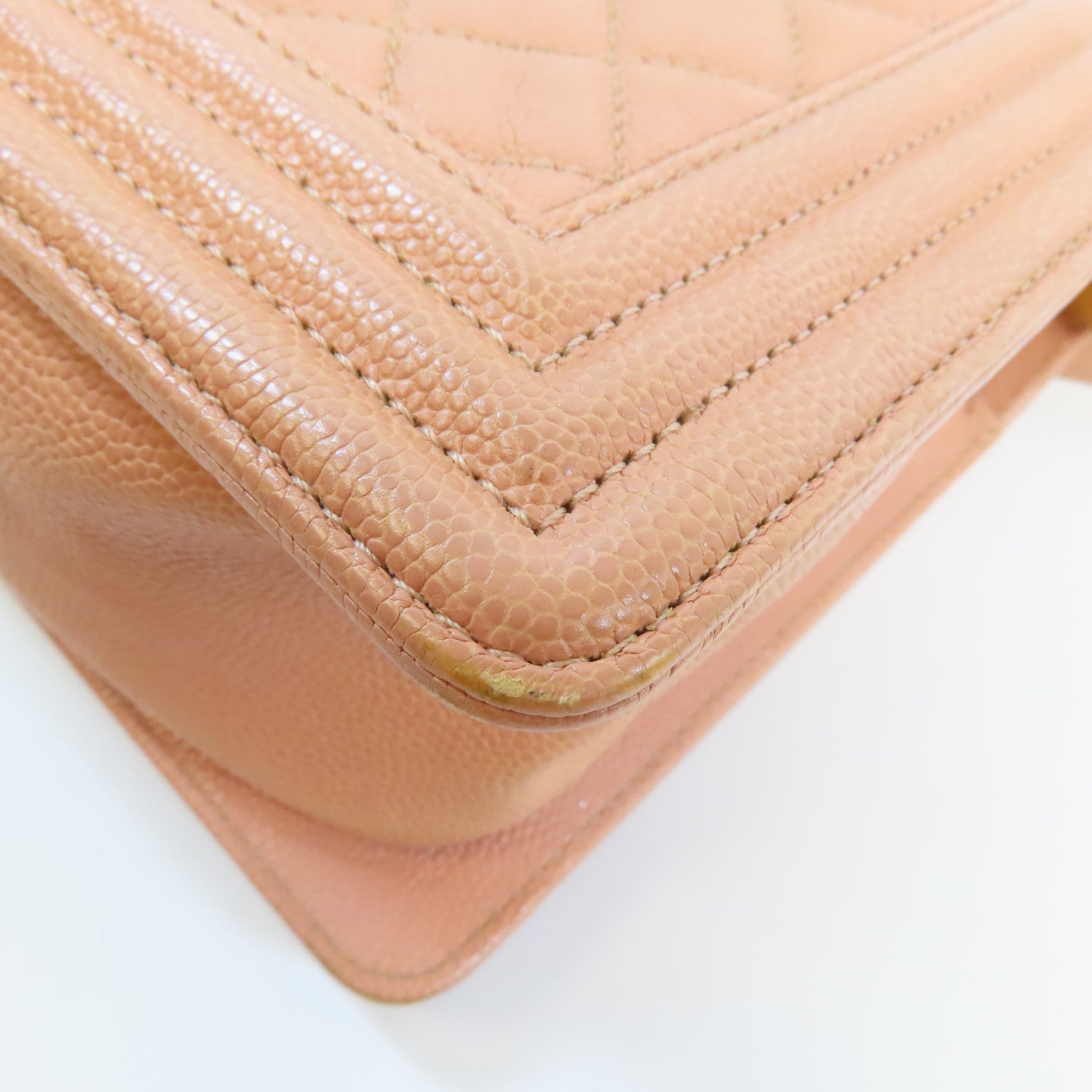 CHANEL 牛皮皮革Boy 25金扣肩背袋