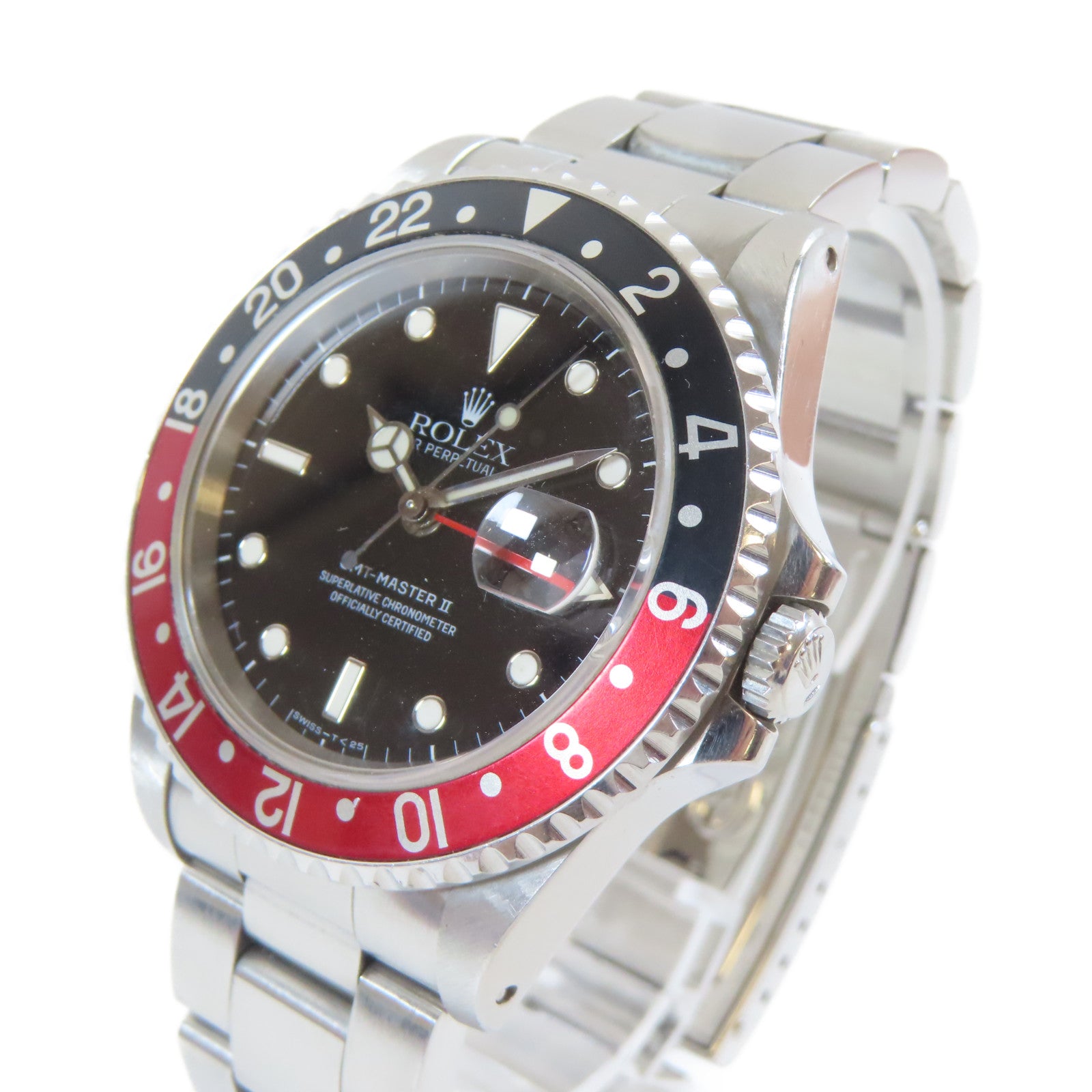 ROLEX 不鏽鋼GMT MasterⅡ Automatic自動機芯手錶黑色#17.5cm