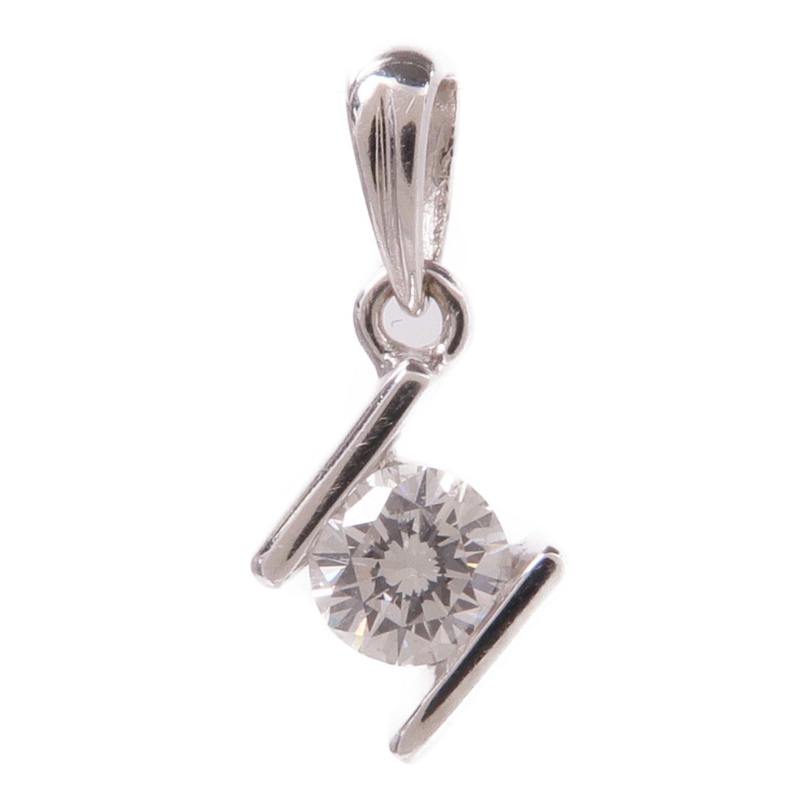 JEWELRY 18K白金Diamond Pendant Top鑽石吊墜