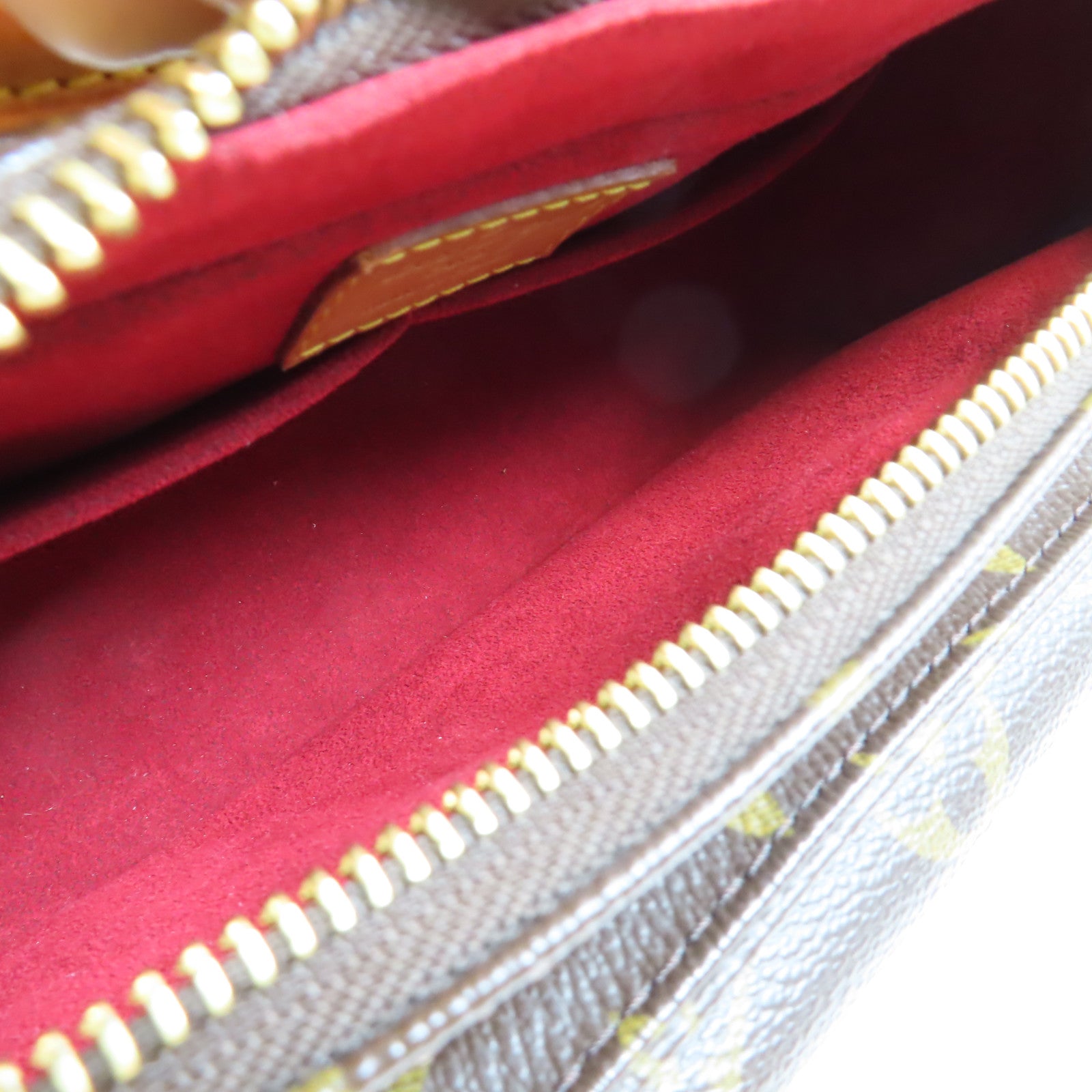 LOUIS VUITTON Monogram Viva Cite MM金扣肩背袋棕色