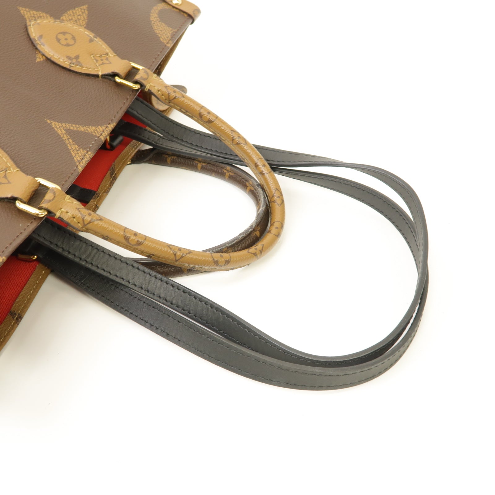 LOUIS VUITTON 【激減優惠】Monogram/Monogram Reverse On The Go MM金扣手挽肩背兩用袋啡色