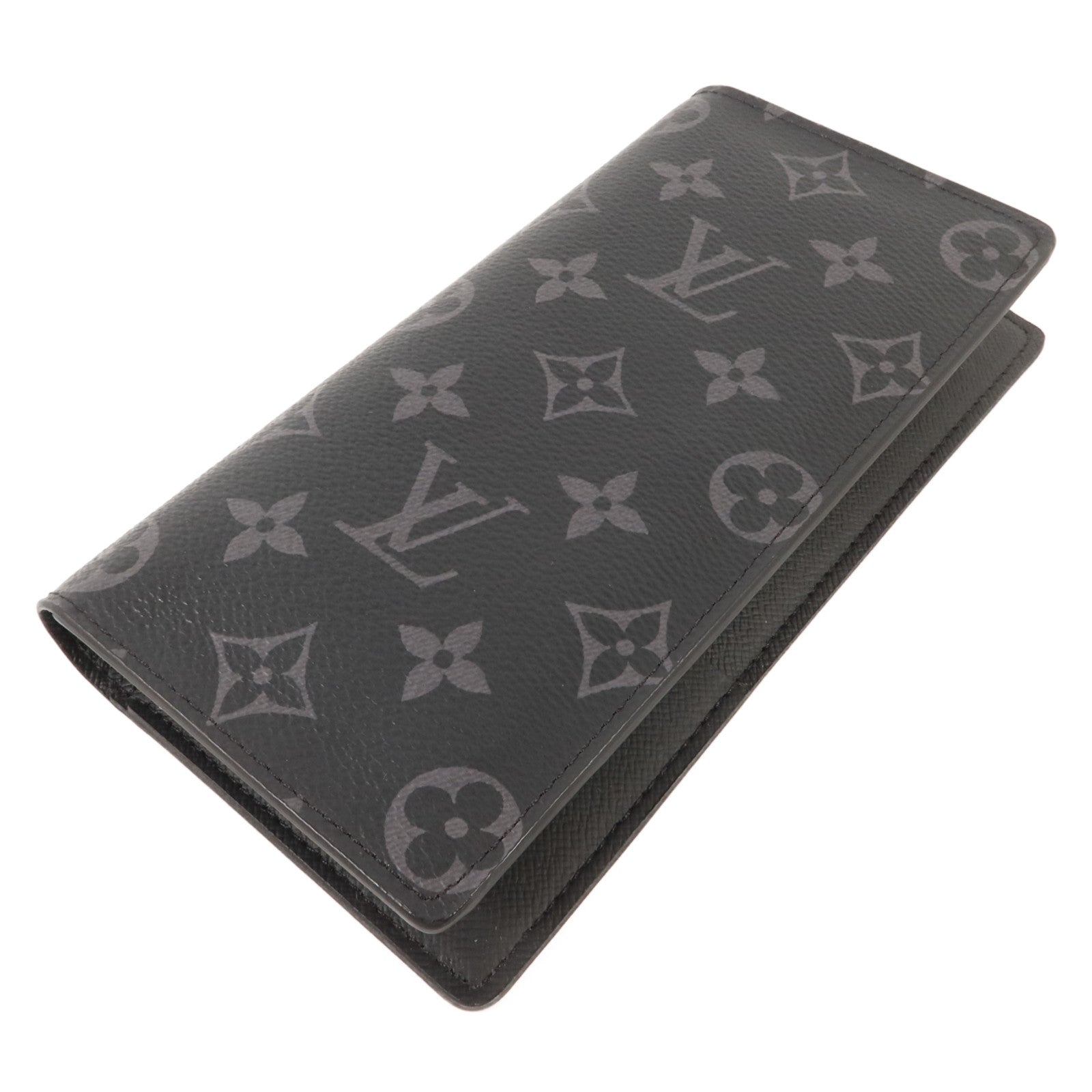 LOUIS VUITTON Monogram Eclipse Brazza長錢包