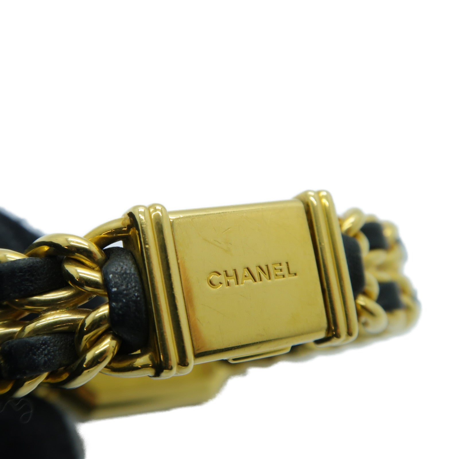 CHANEL 【激減優惠】Premiere M鍍金手錶石英機芯黑色/金色