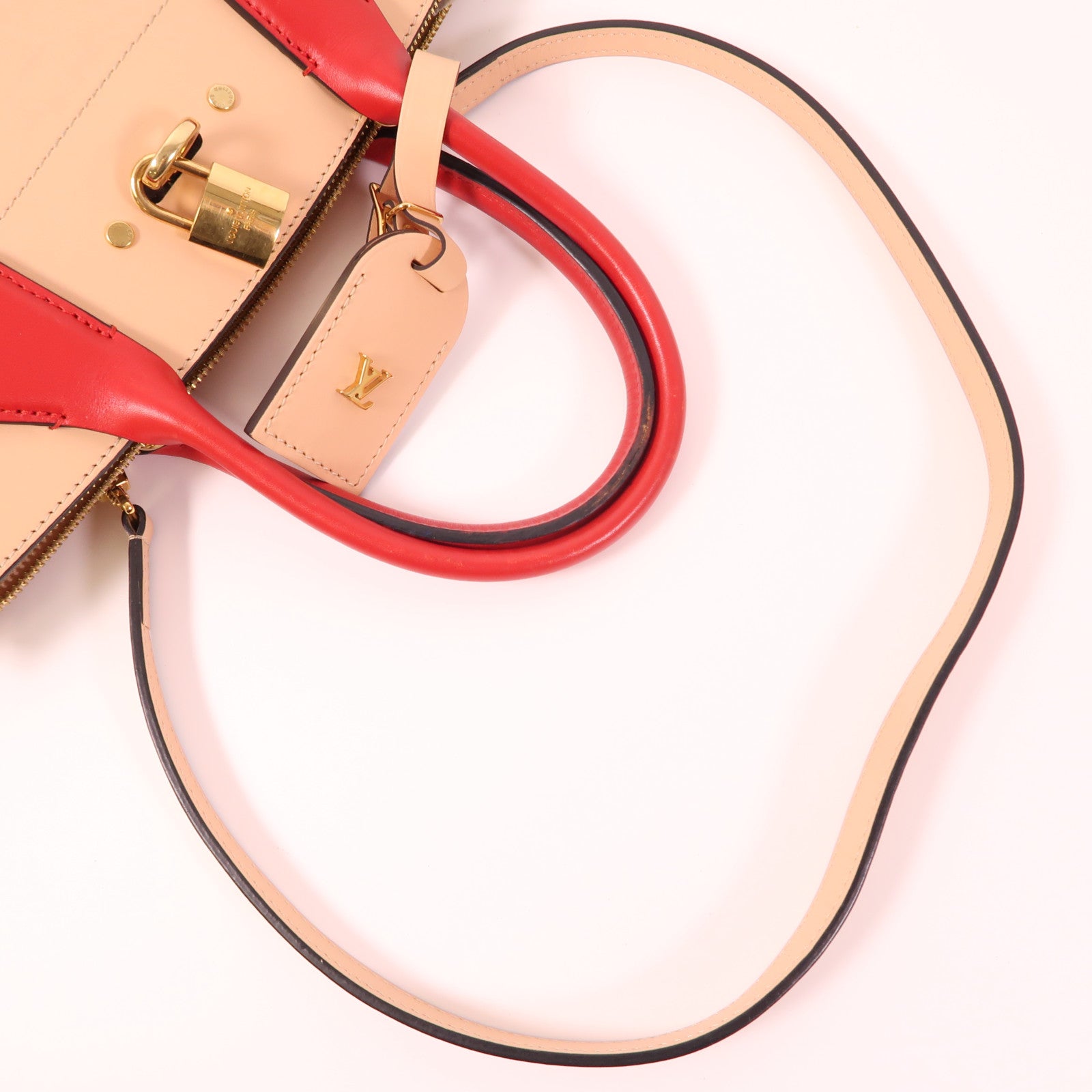 LOUIS VUITTON 牛皮皮革City Steamer MM金扣手挽肩背兩用袋