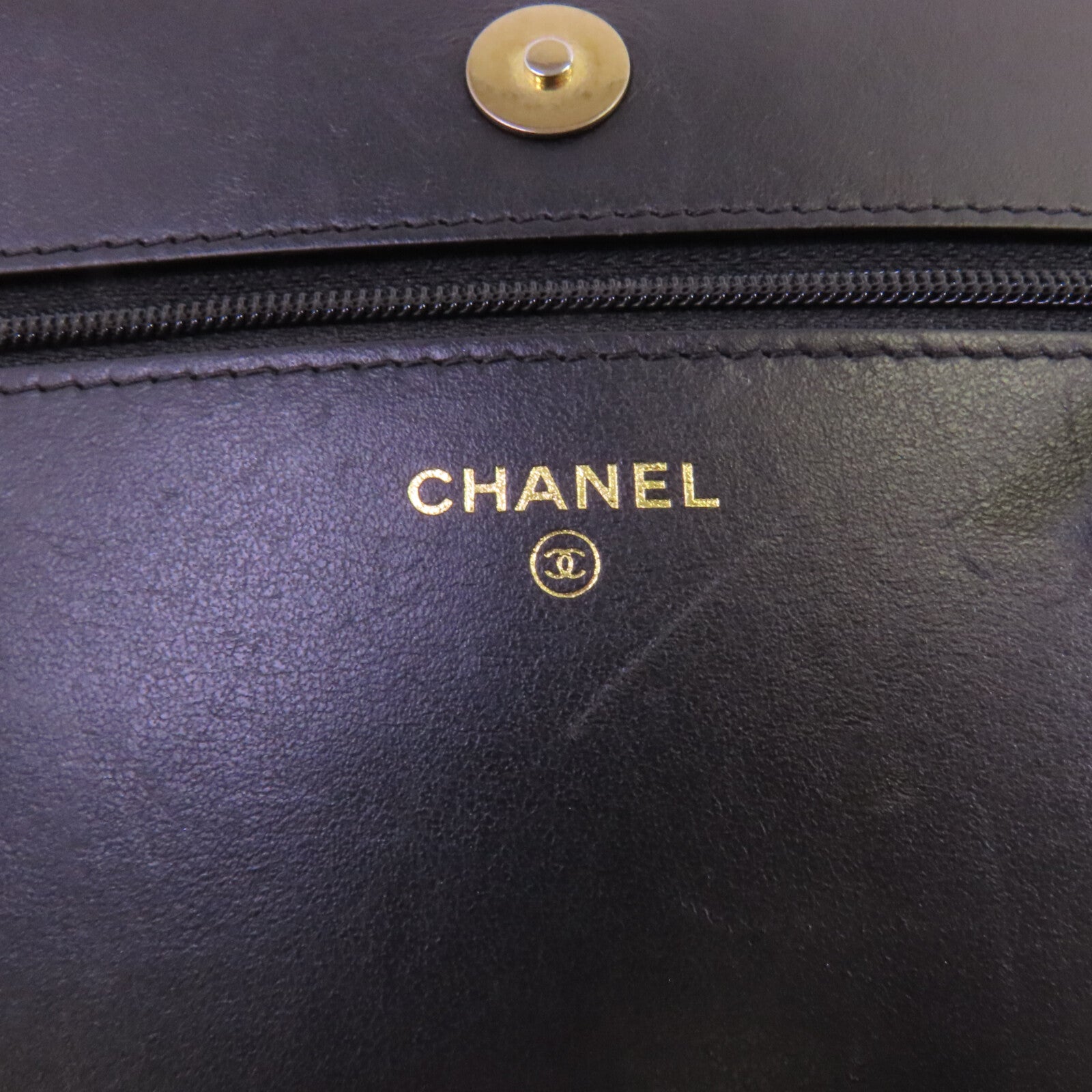 CHANEL 牛皮皮革Boy WOC Wallet On Chain金扣鏈帶肩背袋