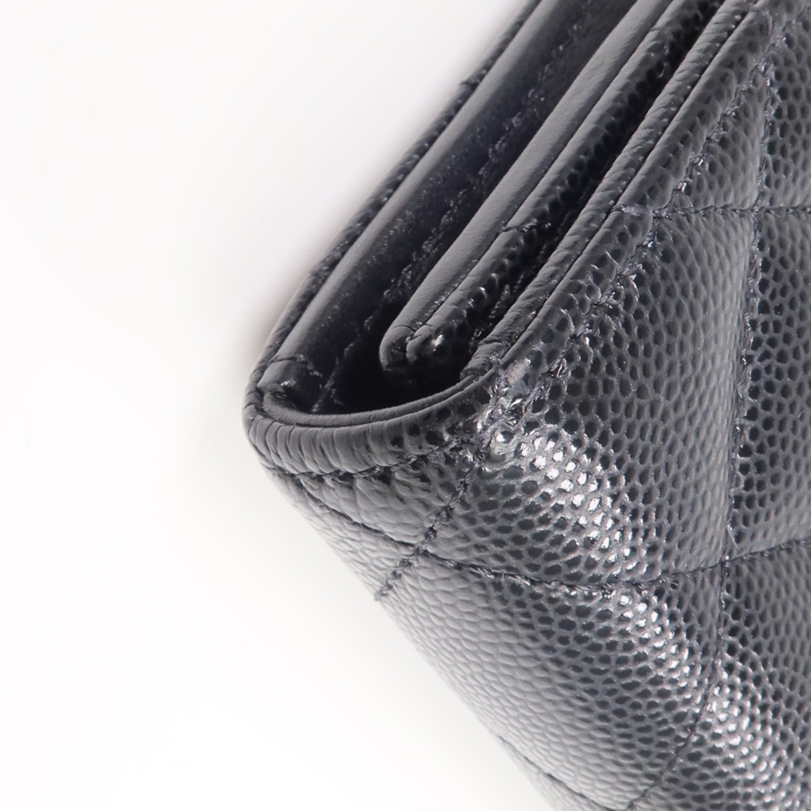 CHANEL 牛皮皮革Wallet金扣錢包