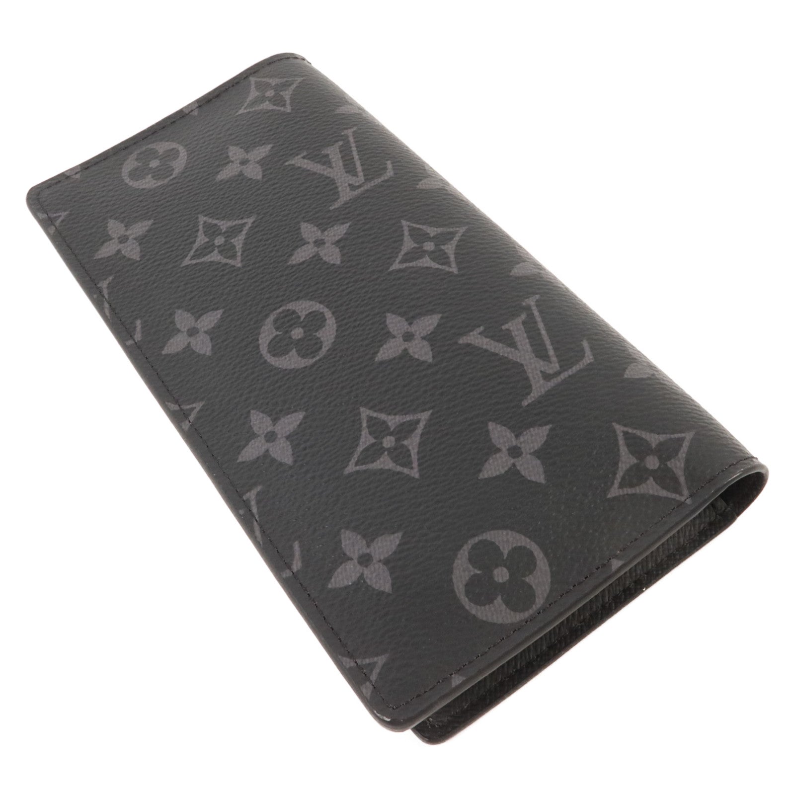 LOUIS VUITTON Monogram Eclipse Brazza長錢包