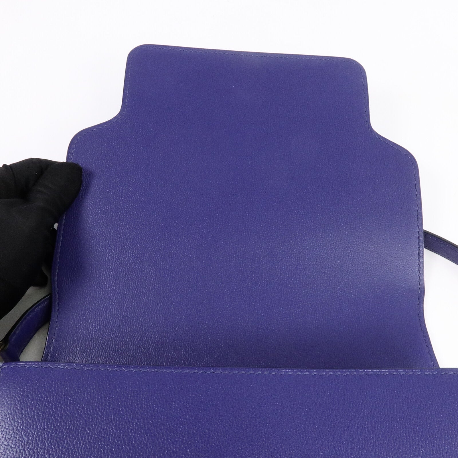 HERMES Evercolor皮革Roulis 23肩背袋Bleu Encre