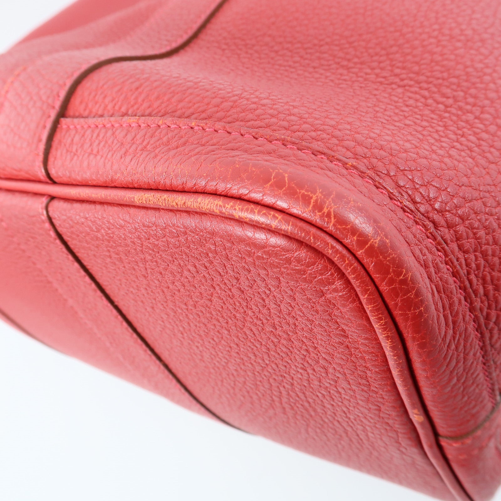 HERMES Negonda皮革Garden Party PM手挽袋Rouge Casaque