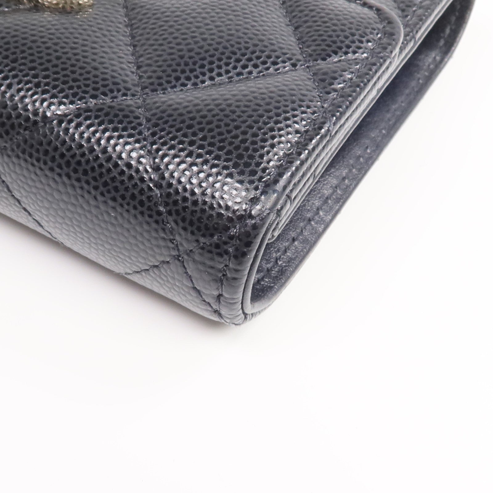 CHANEL 牛皮皮革Wallet金扣錢包