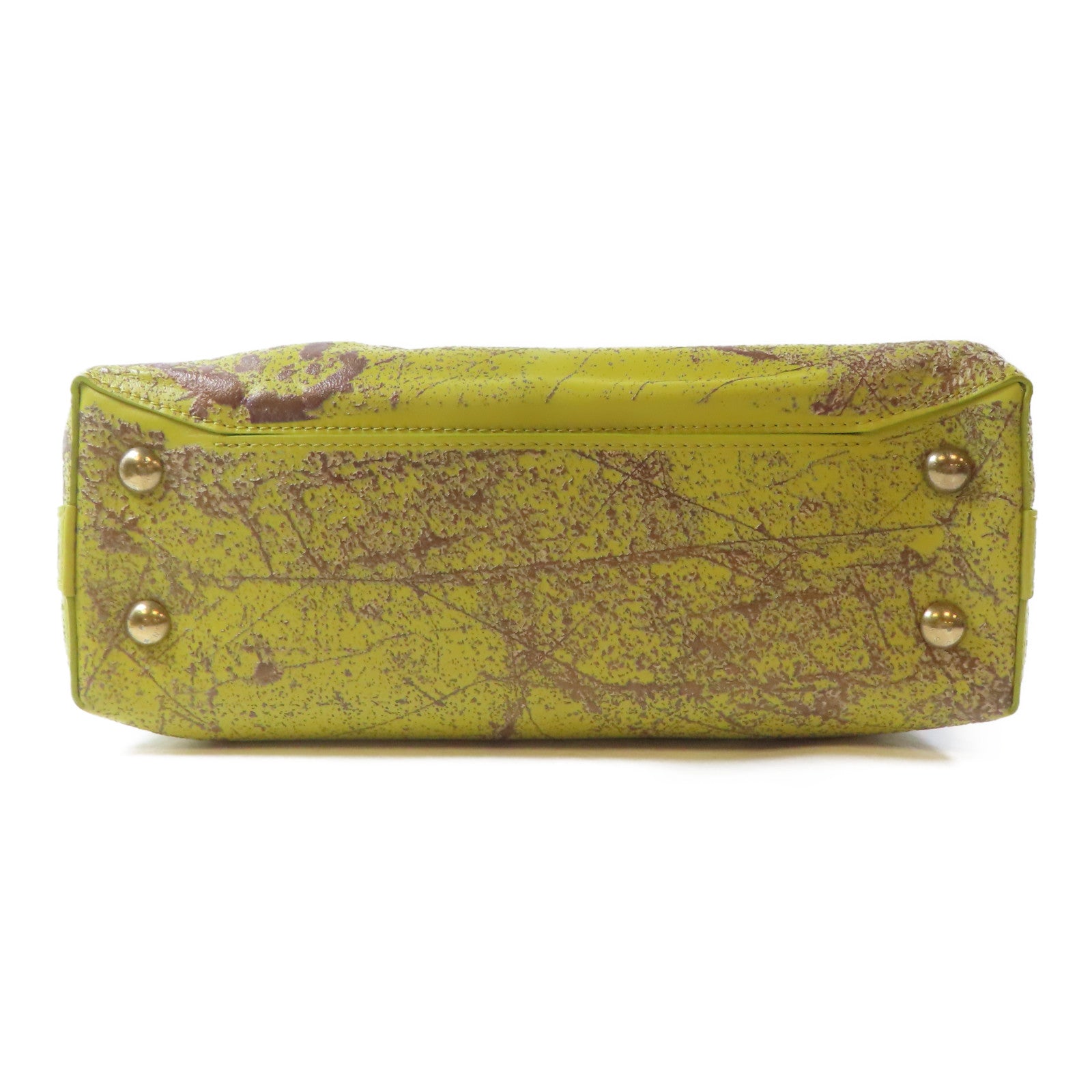 LOUIS VUITTON 【激減優惠】牛皮皮革Kennedy Yanko Artycapucines MM銅扣/金扣手挽肩背兩用袋黃色