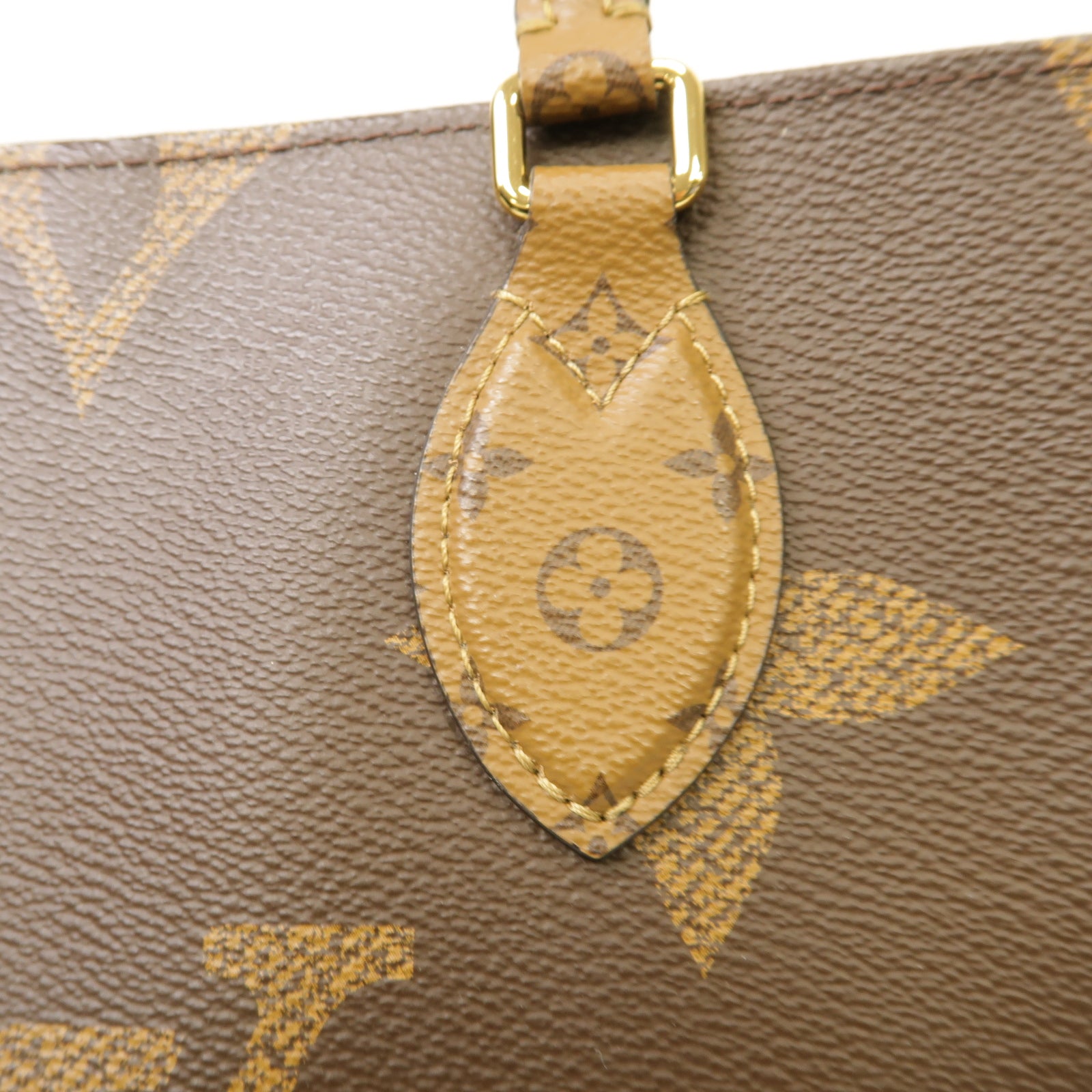 LOUIS VUITTON 【激減優惠】Monogram/Monogram Reverse On The Go MM金扣手挽肩背兩用袋啡色