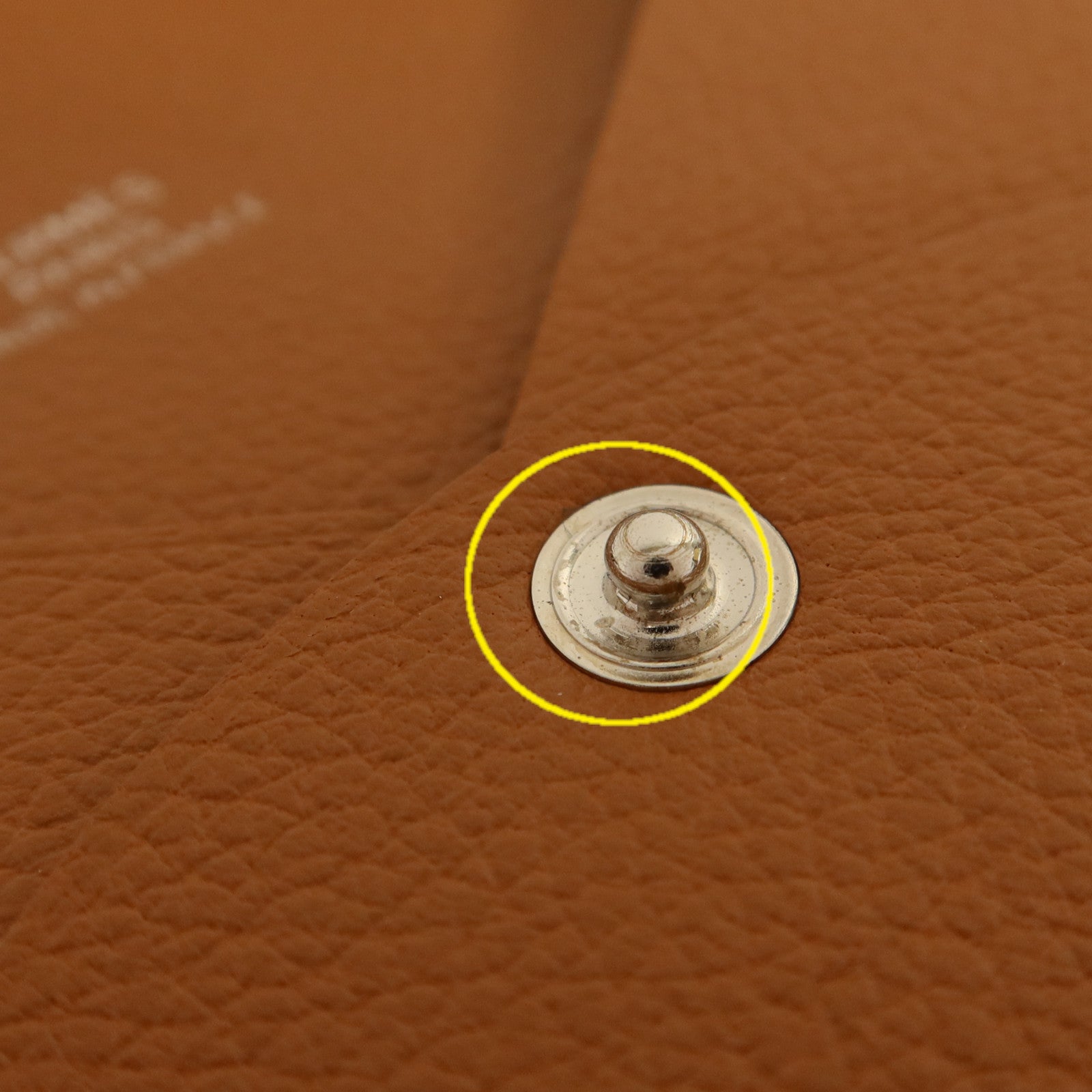 HERMES Evercolor皮革Calvi銀扣卡片套Gold