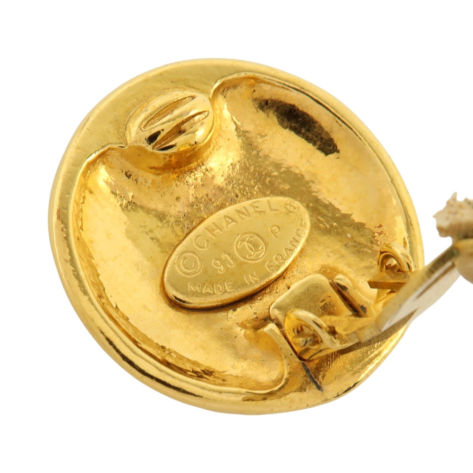 CHANEL 金屬Vintage Earring金扣耳環