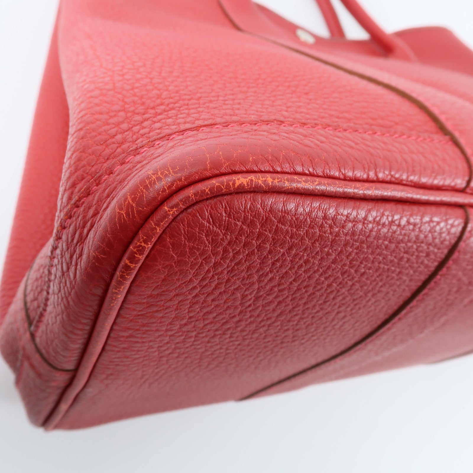 HERMES Negonda皮革Garden Party PM手挽袋Rouge Casaque
