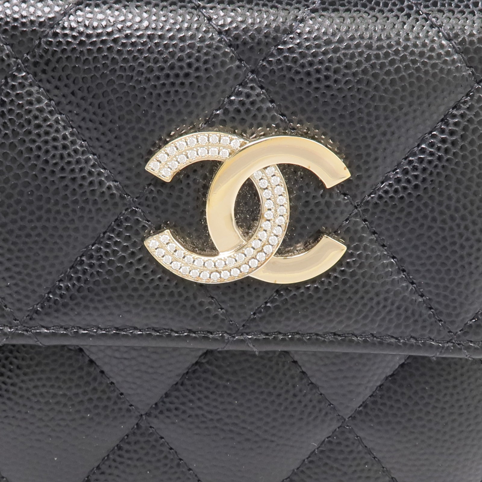 CHANEL 牛皮皮革Wallet金扣錢包