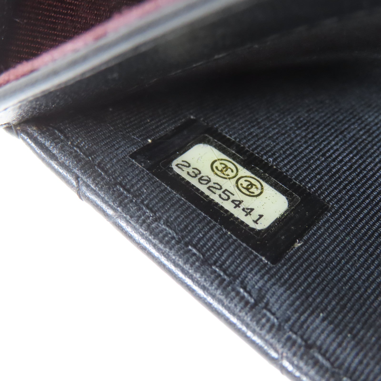 CHANEL 菱格羊皮皮革Card Case銀扣卡片套黑色