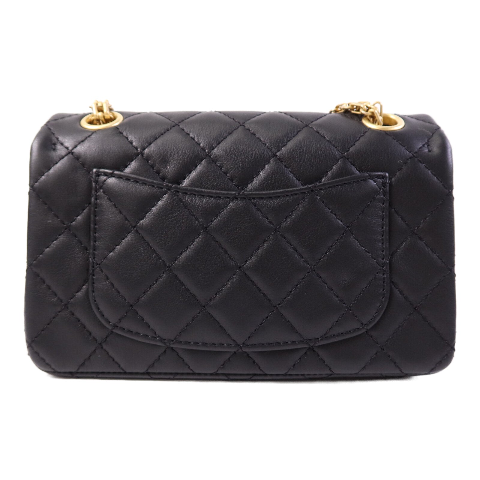 CHANEL 牛皮皮革Mini 2.55金扣鏈帶肩背袋