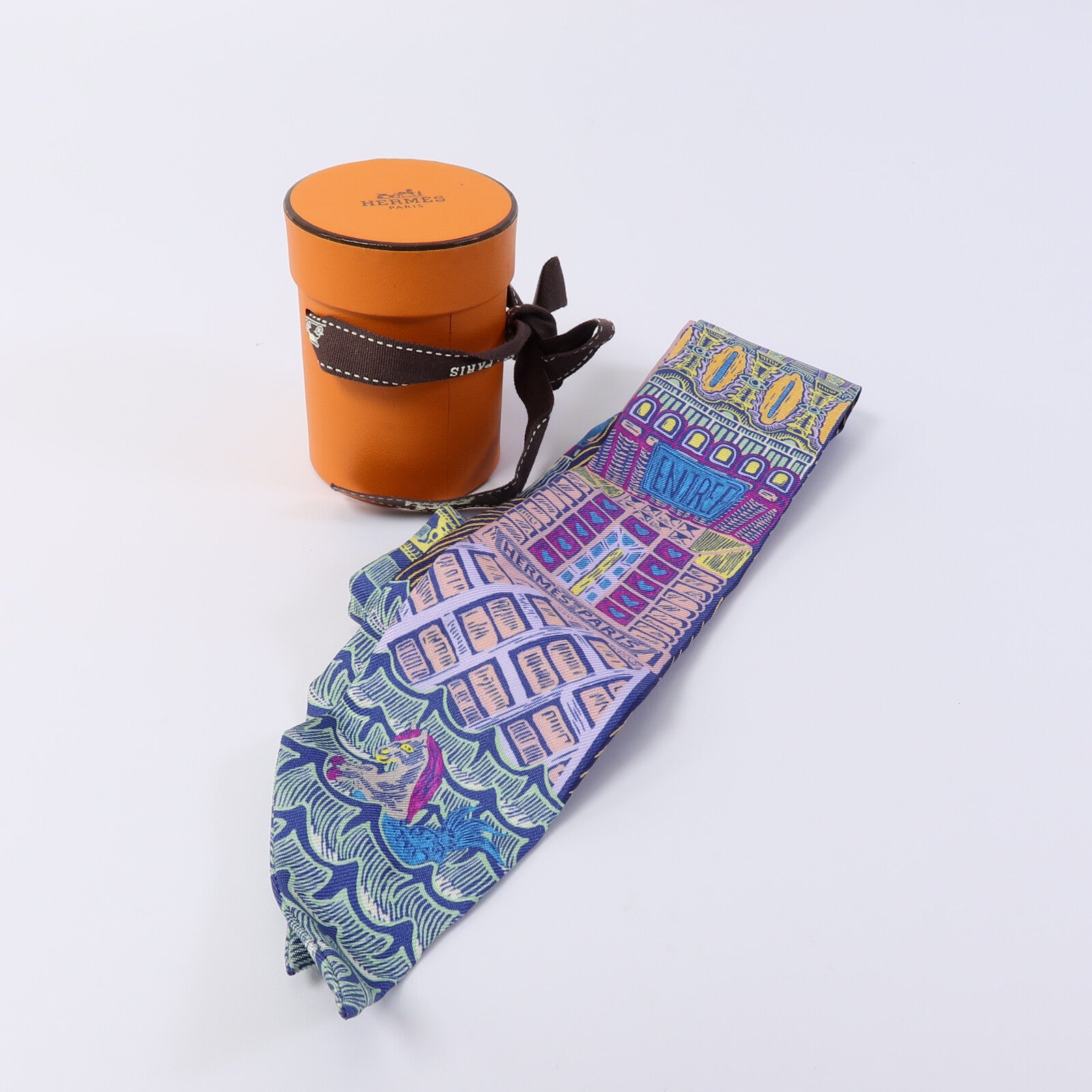 HERMES 絲質Twilly絲巾