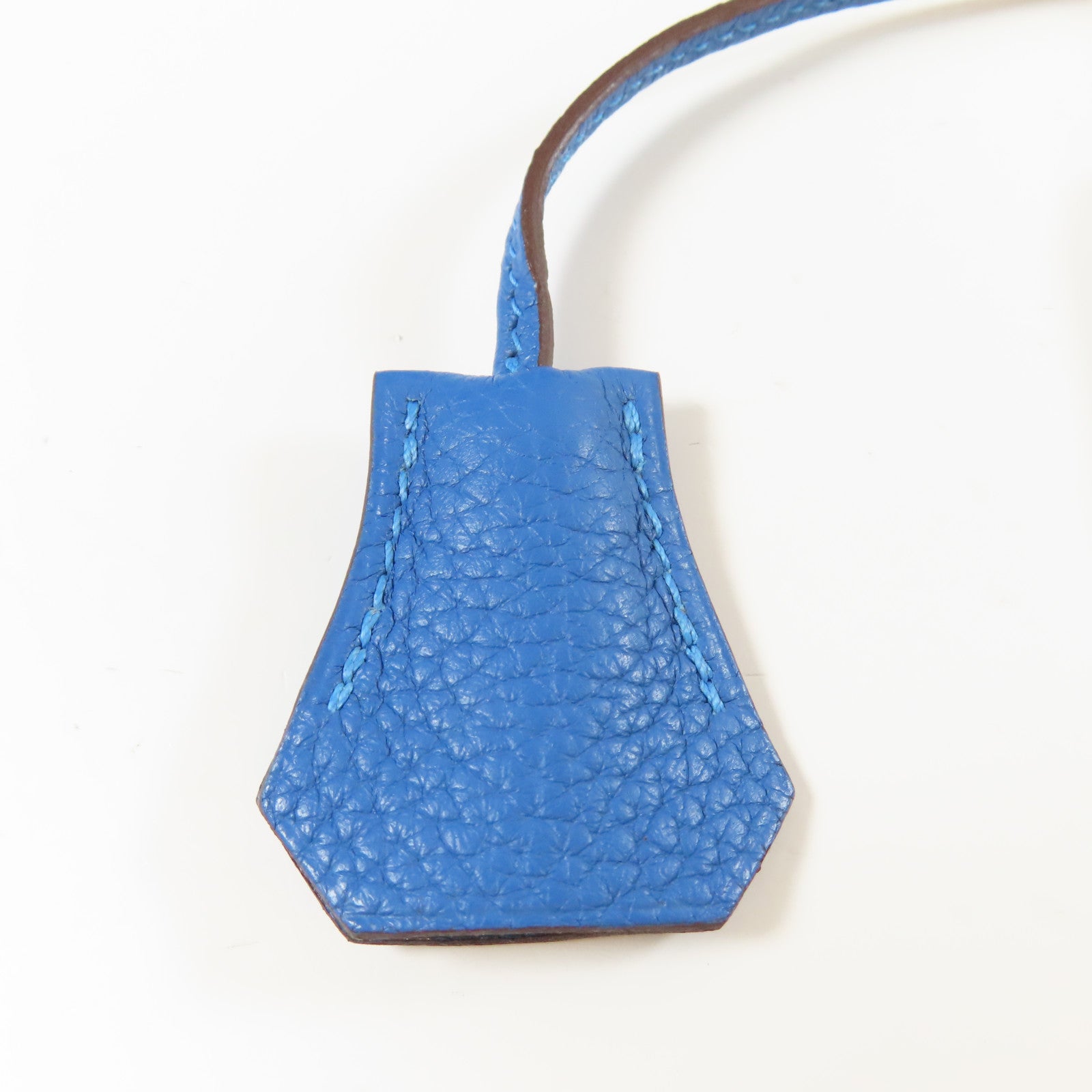 HERMES Clemence皮革Birkin 30金扣手挽袋土耳其藍色
