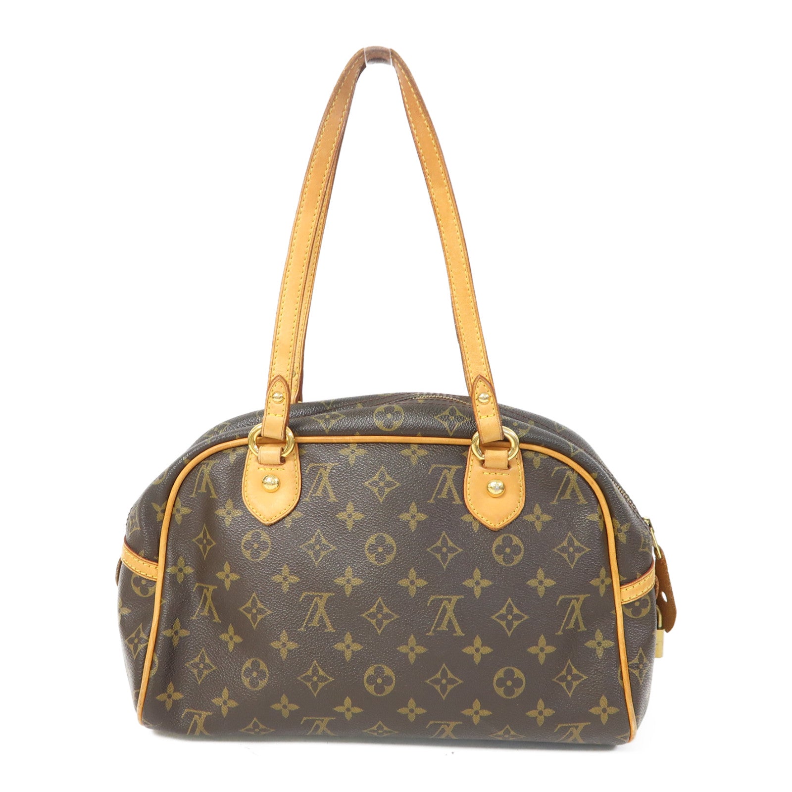 LOUIS VUITTON 【激減優惠】Monogram Montorgueil GM金扣肩背袋啡色