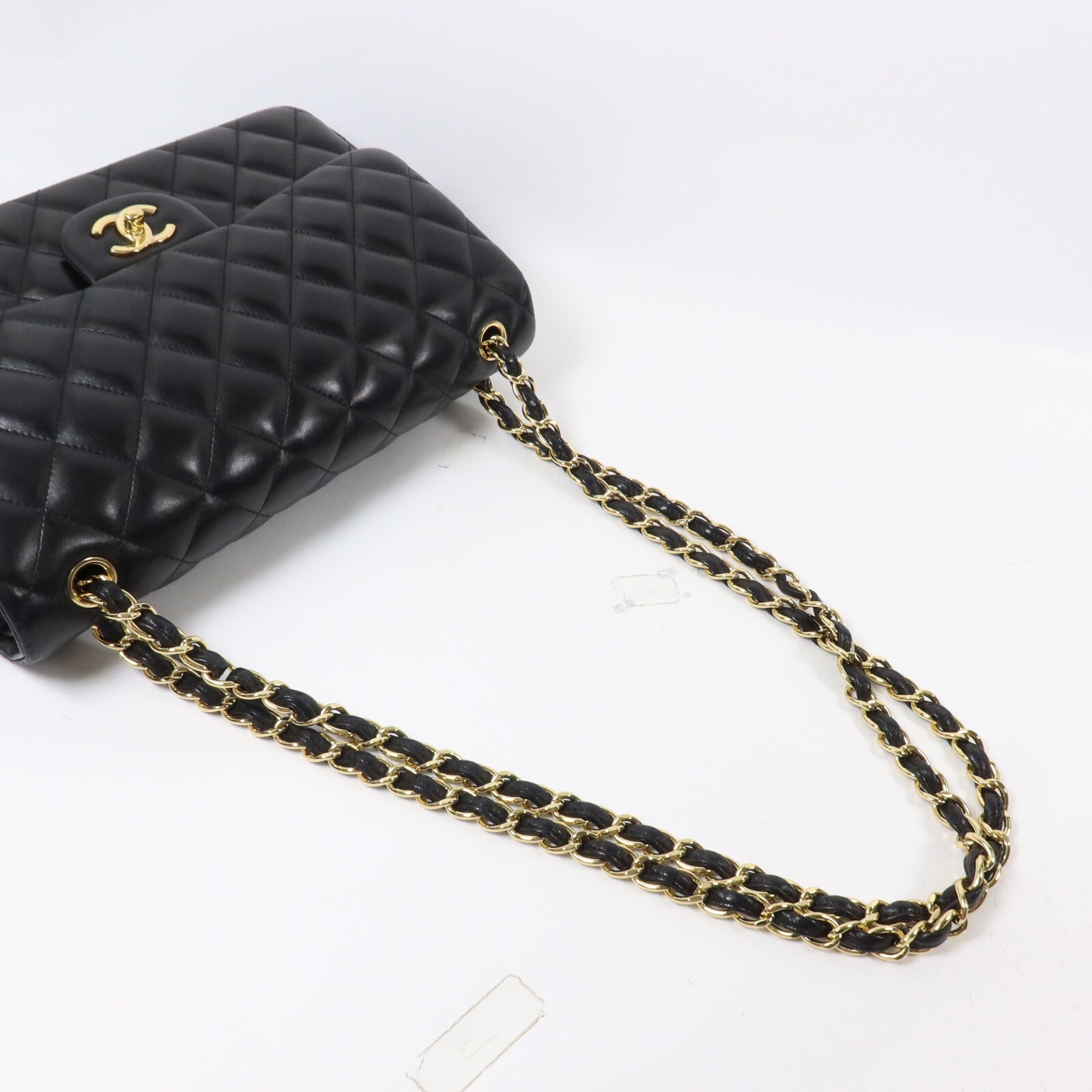 CHANEL 羊皮皮革Large Classic鏈帶肩背袋