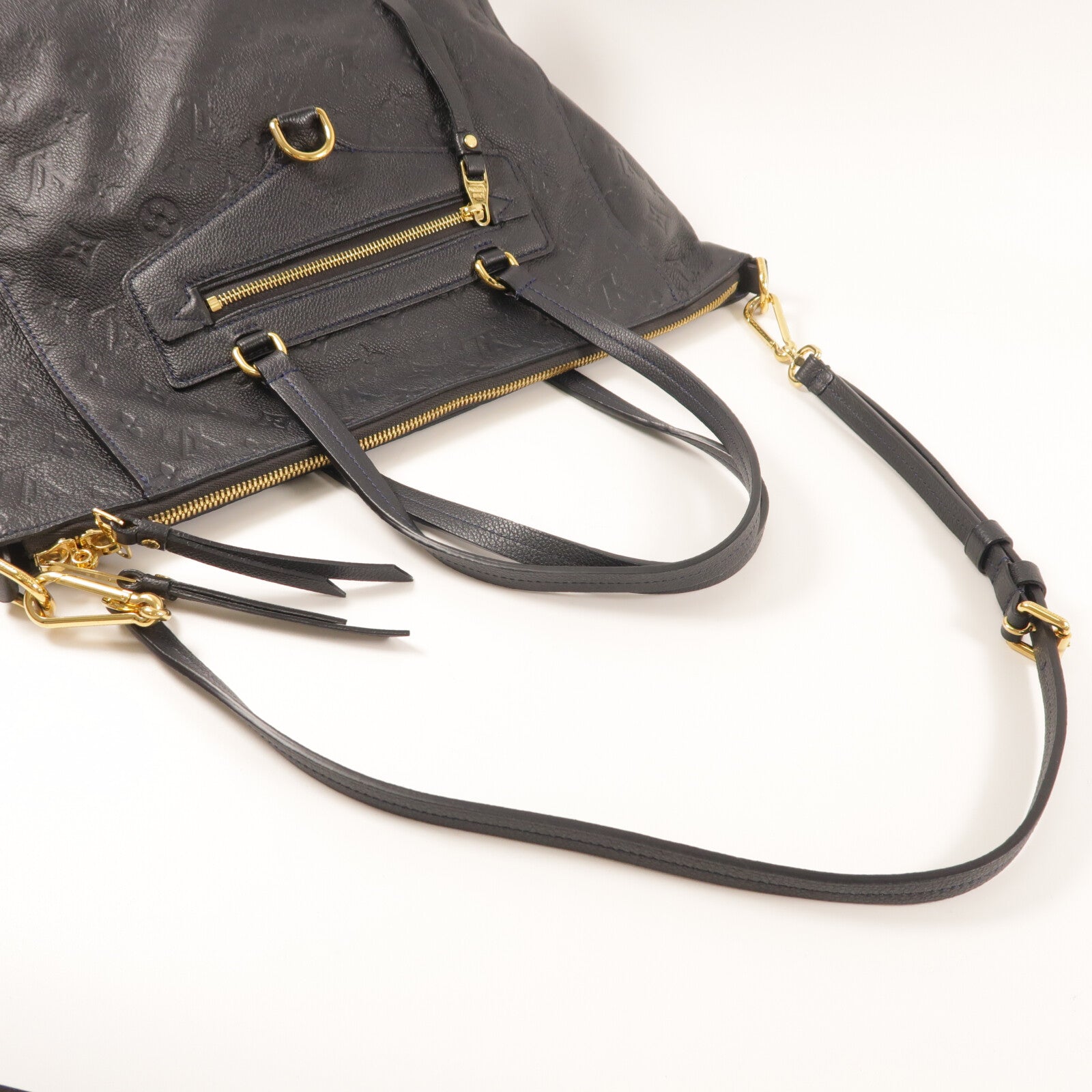 LOUIS VUITTON Monogram Empreinte Lumineuse PM金扣手挽肩背兩用袋