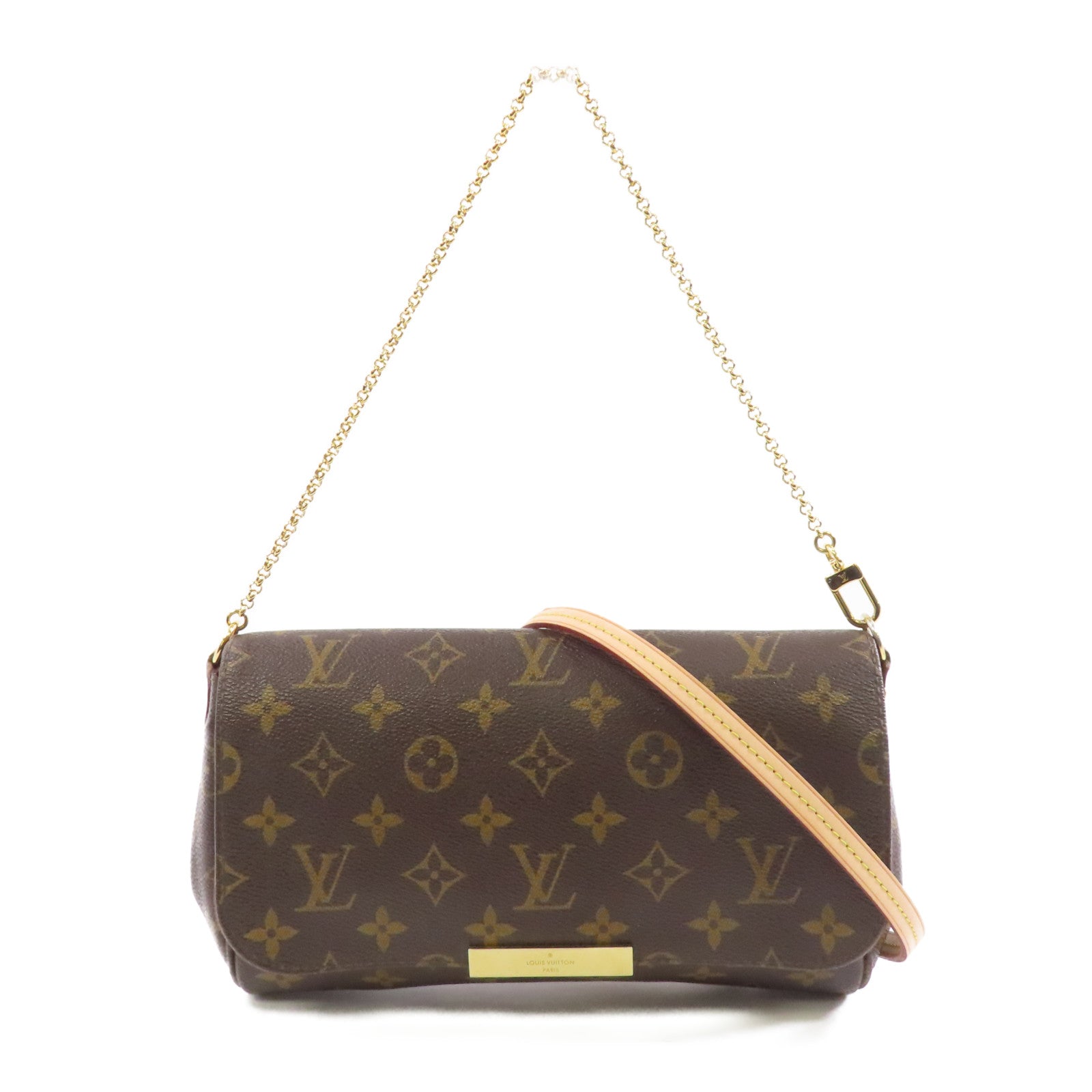 LOUIS VUITTON Monogram Favorite MM金扣手挽肩背兩用袋啡色