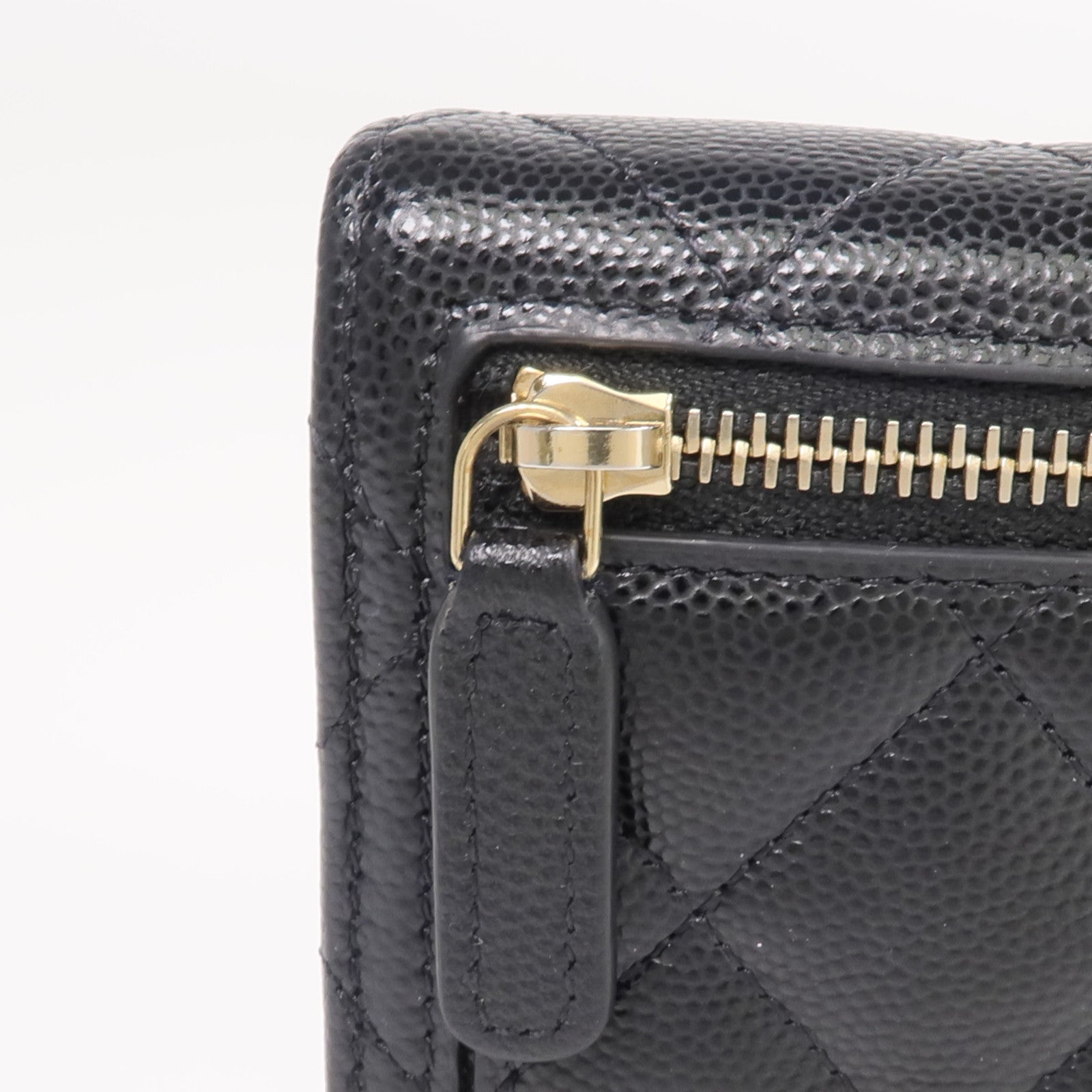 CHANEL 牛皮皮革Wallet金扣錢包