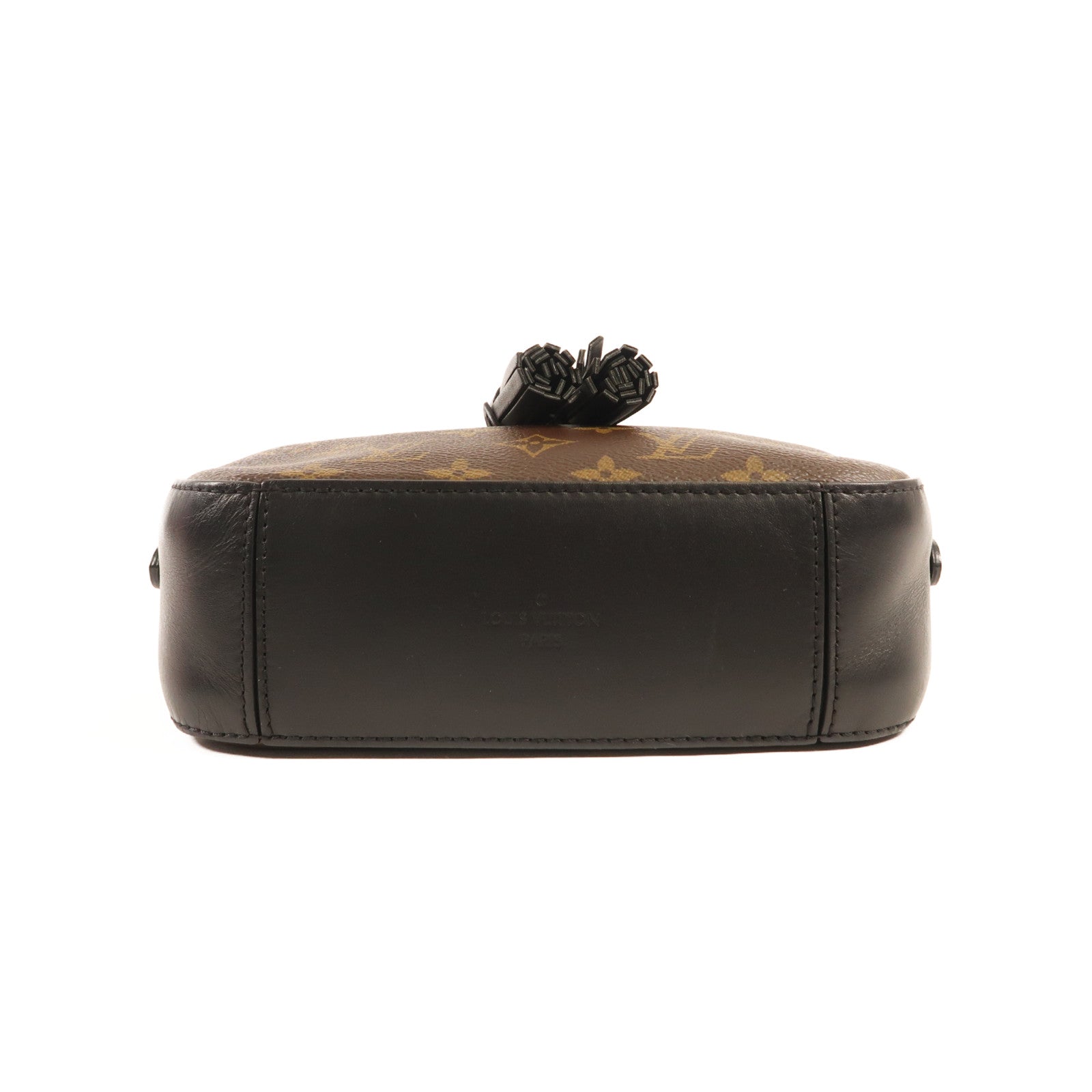 LOUIS VUITTON Monogram Saintonge金扣手挽袋棕色
