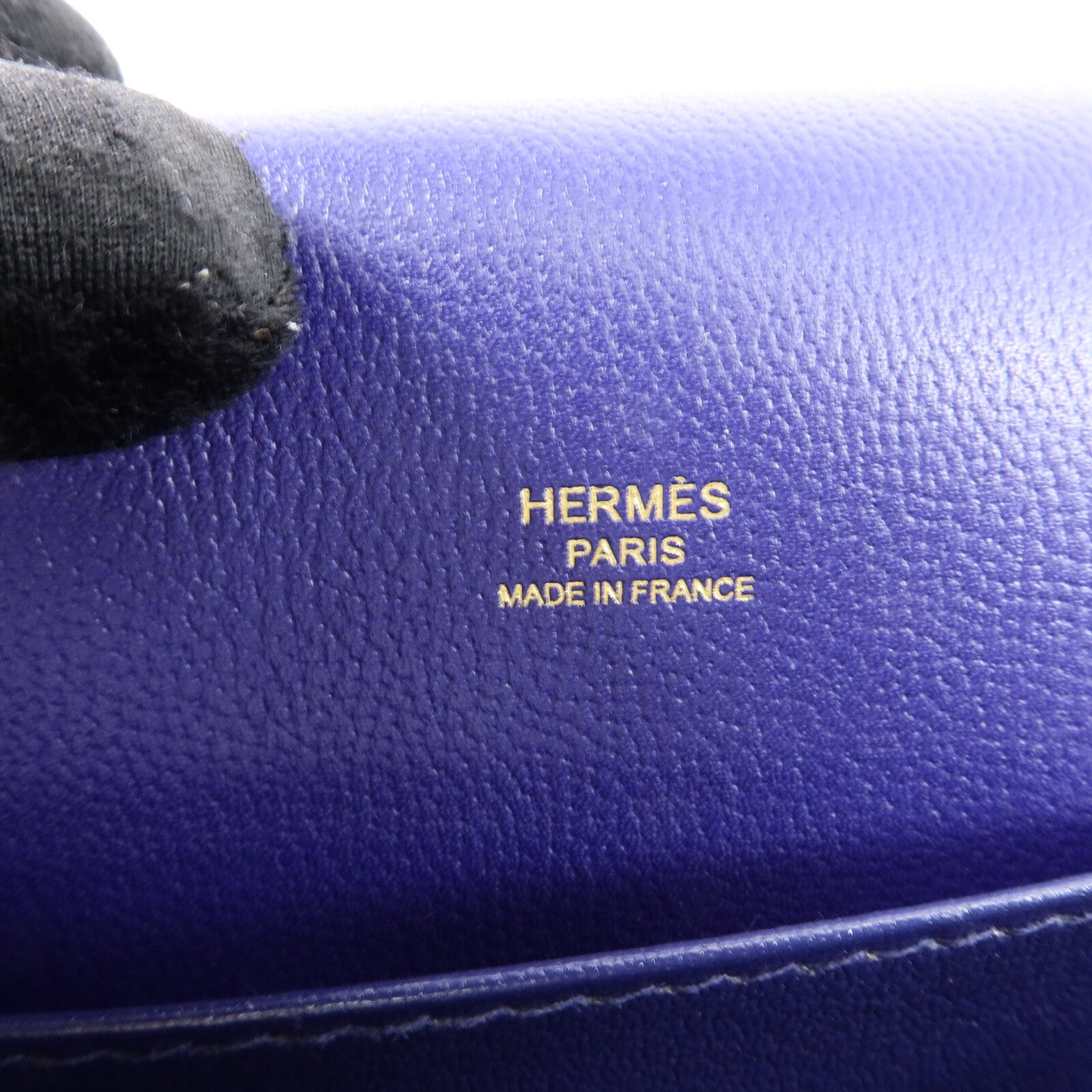 HERMES Evercolor皮革Roulis 23肩背袋Bleu Encre