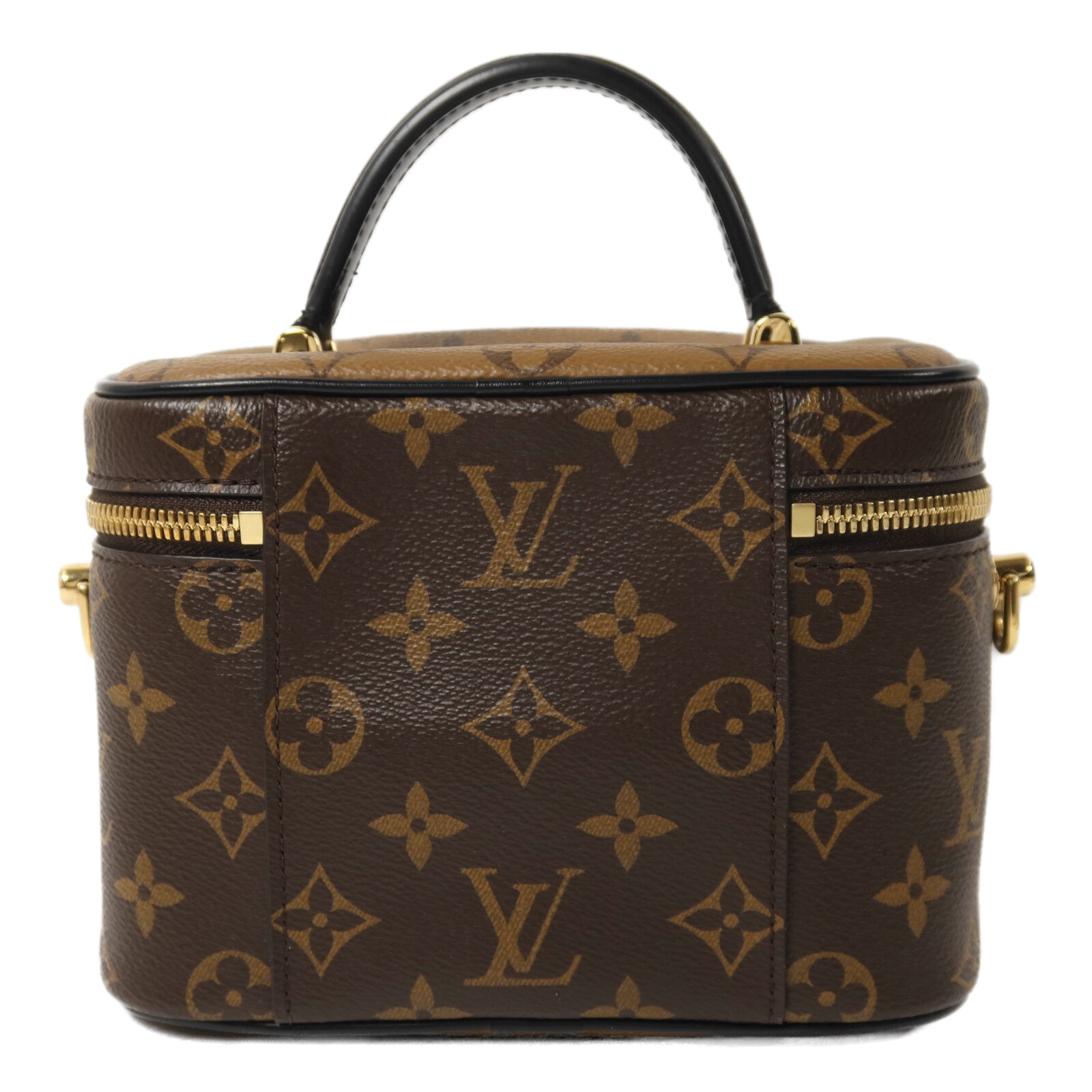 LOUIS VUITTON Monogram Reverse Vanity PM金扣鏈帶手挽肩背兩用袋