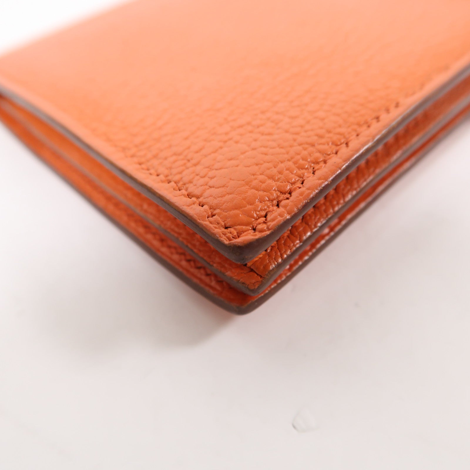 HERMES Chevre皮革Bean Long Wallet銀扣長錢包